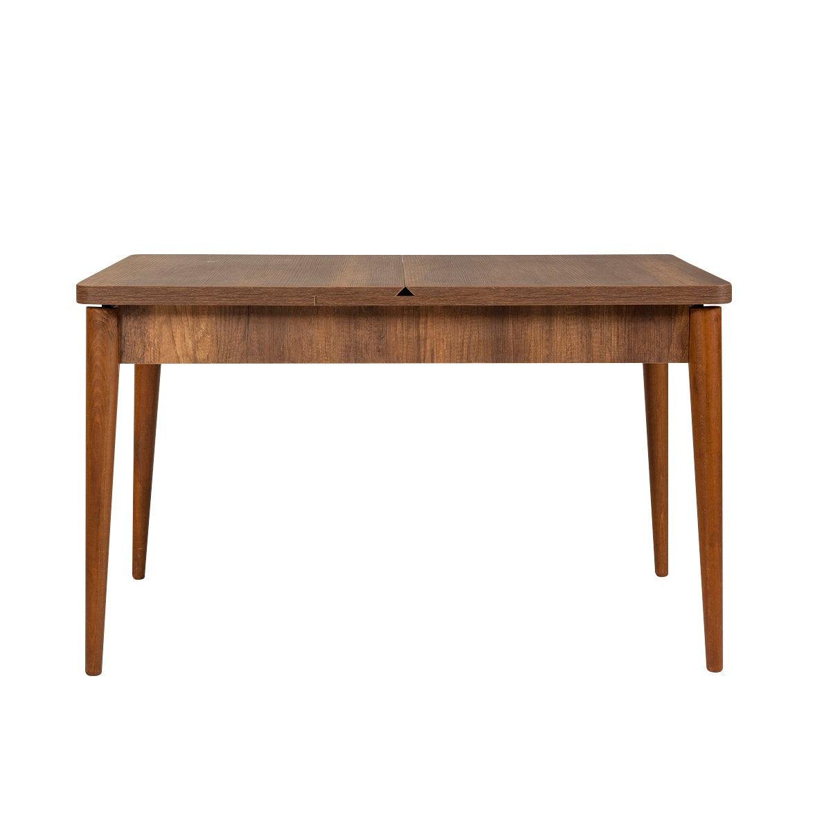 Conjunto de mesa de jantar extensível e cadeiras (5 peças), nogueira e pedra, 129-163 x 80 x 75 cm | 100% revestido em melamina | Cadeiras e banco elegantes de veludo, perfeitos para salas de jantar modernas