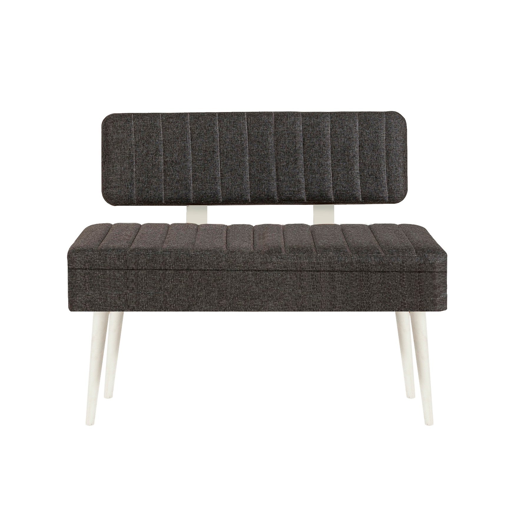 Conjunto de mesa de jantar extensível e cadeiras (5 peças), branco e antracite, 129-163 cm | 100% revestido em melamina | Elegante e funcional para espaços de jantar modernos