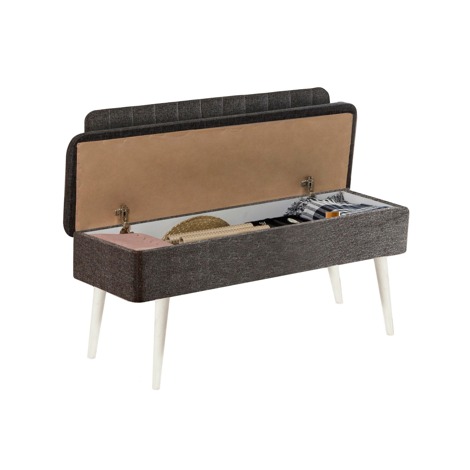Conjunto de mesa de jantar extensível e cadeiras (5 peças), branco e antracite, 129-163 cm | 100% revestido em melamina | Elegante e funcional para espaços de jantar modernos