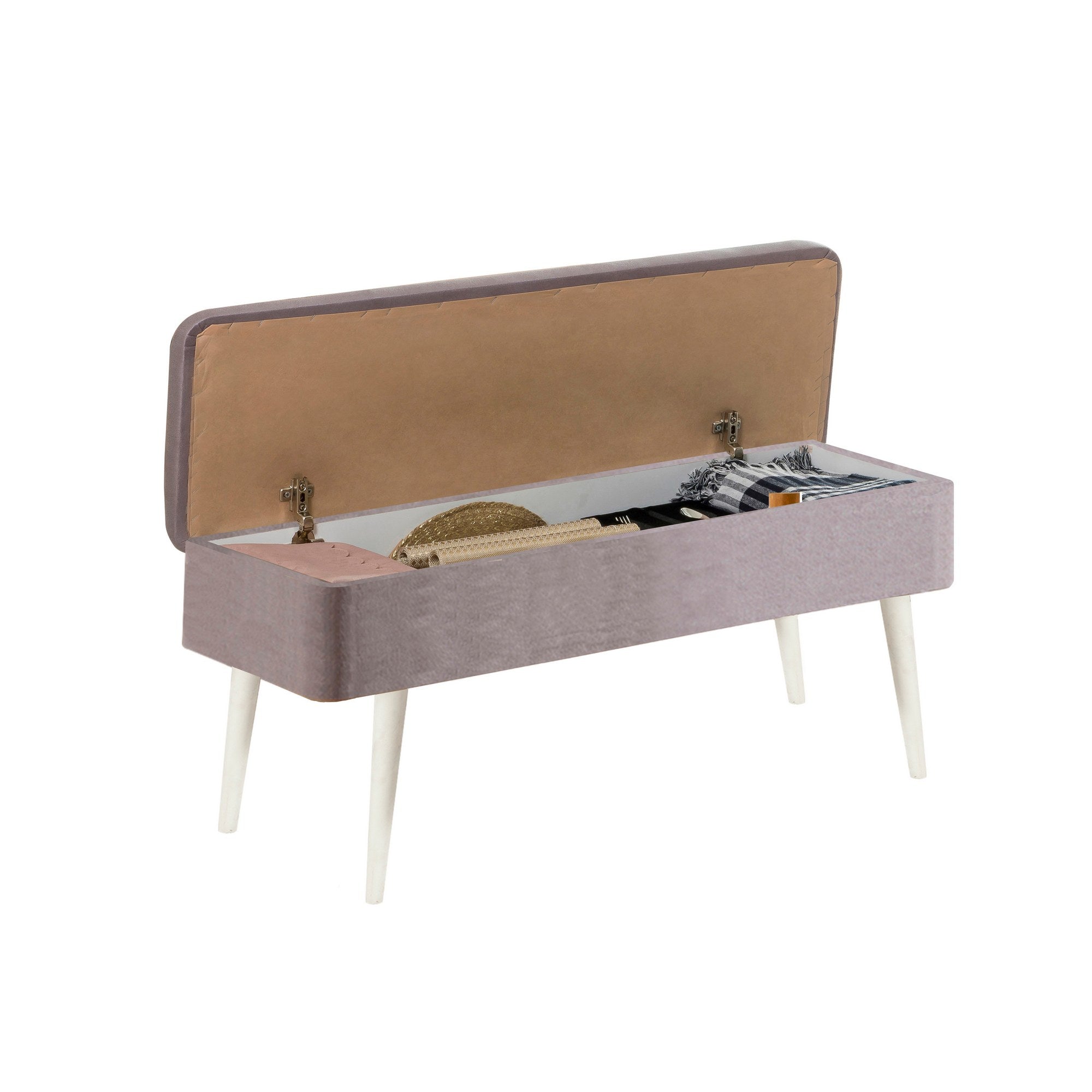 Conjunto de mesa de jantar extensível e cadeiras (5 peças), branco e cinza, 129-163 x 80 x 75 cm | Cadeiras de veludo 100% revestidas em melamina | Elegante e funcional para refeições modernas