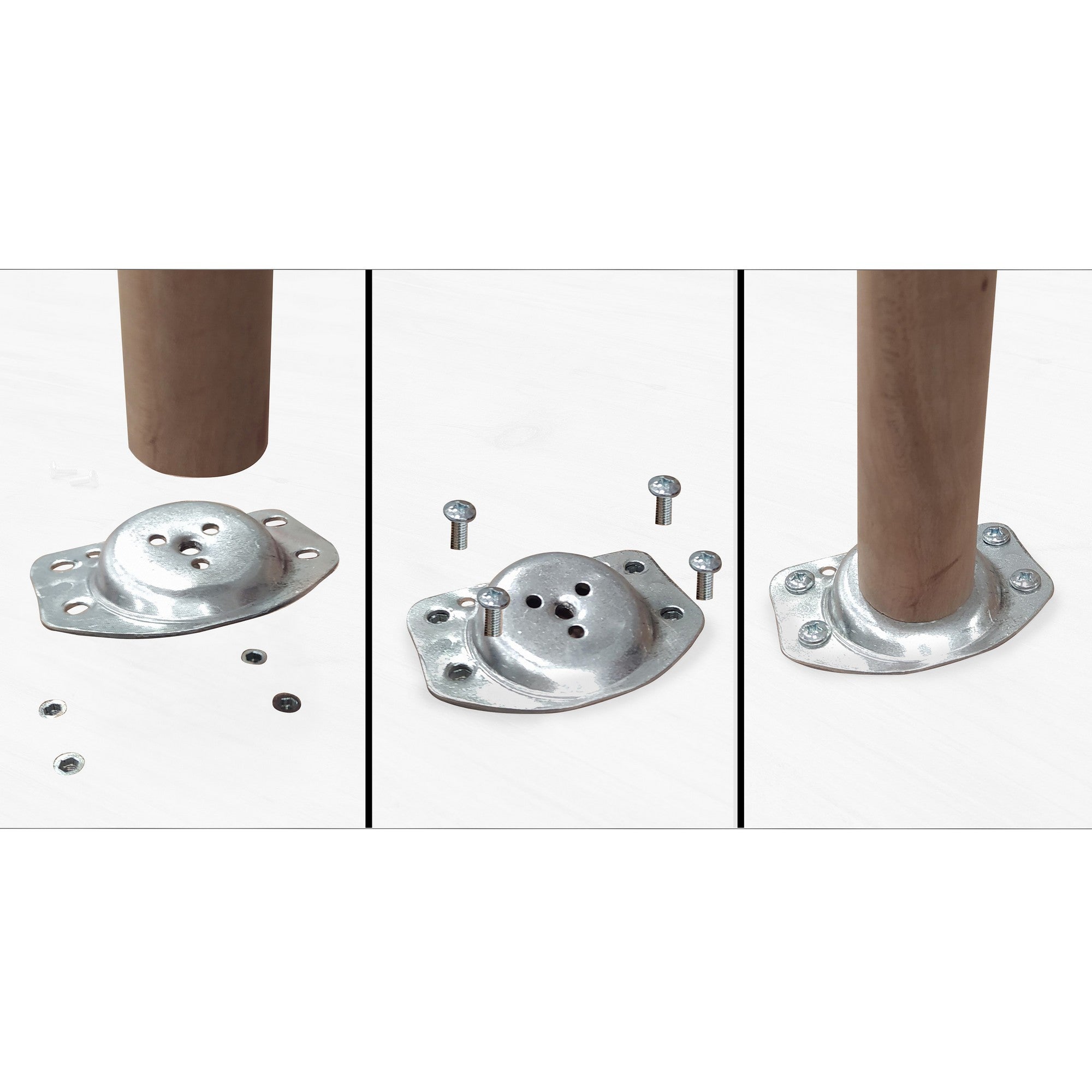 Secretária de Estudo/Escritório Escandinava, Branca, 120 x 60 x 77 cm | Painel de Partículas 100% Revestido em Melamina, 18 mm | Pés de Madeira, Várias Prateleiras, Fixável no Chão, Elegante e Funcional