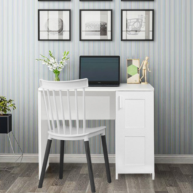 Secretária de Estudo Escandinava – 90 x 76 x 50 cm – Branca – Painel de Partículas revestido a Melamina