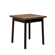 Mesa de Jantar Preta Elegante, 70 x 77 x 70 cm | Painel de Partículas 100% Revestido com Melamina, 18 mm de Espessura | Pernas de Madeira de Faia Duráveis, Perfeita para Salas de Jantar Modernas