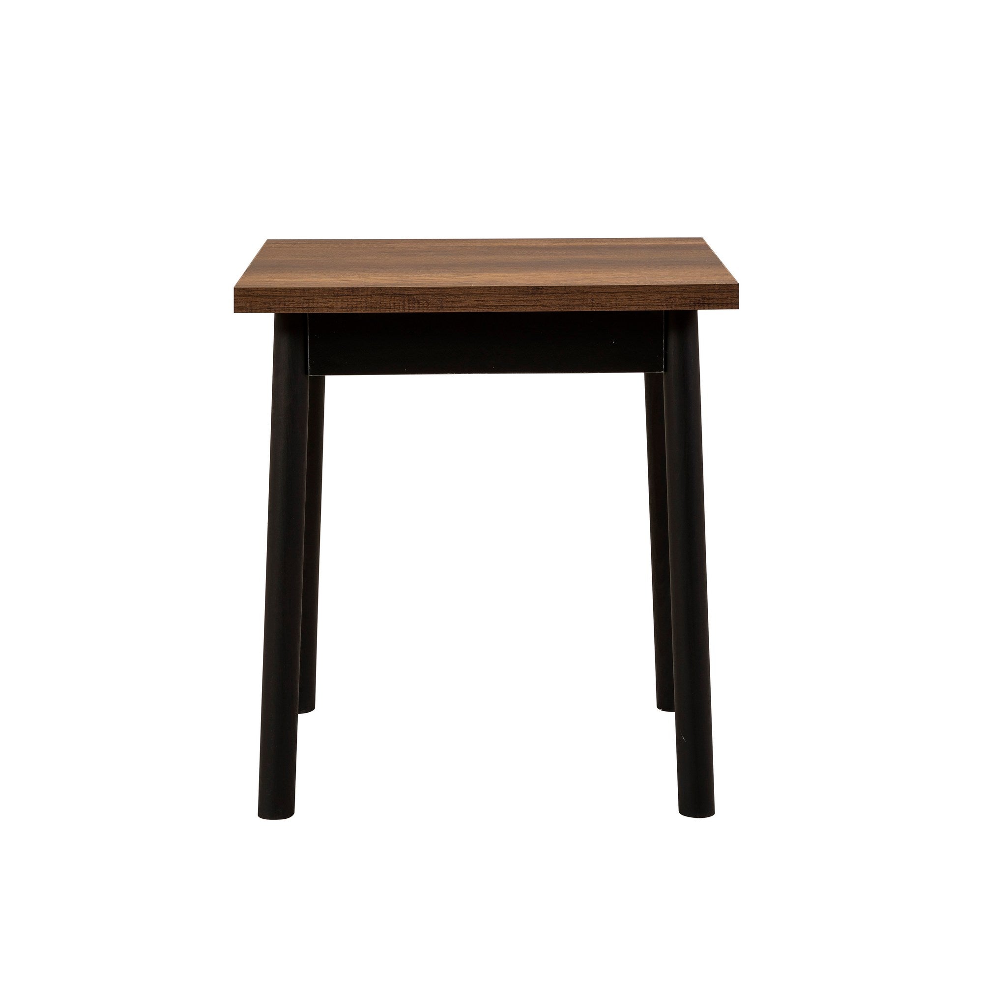 Mesa de Jantar Preta Elegante, 70 x 77 x 70 cm | Painel de Partículas 100% Revestido com Melamina, 18 mm de Espessura | Pernas de Madeira de Faia Duráveis, Perfeita para Salas de Jantar Modernas