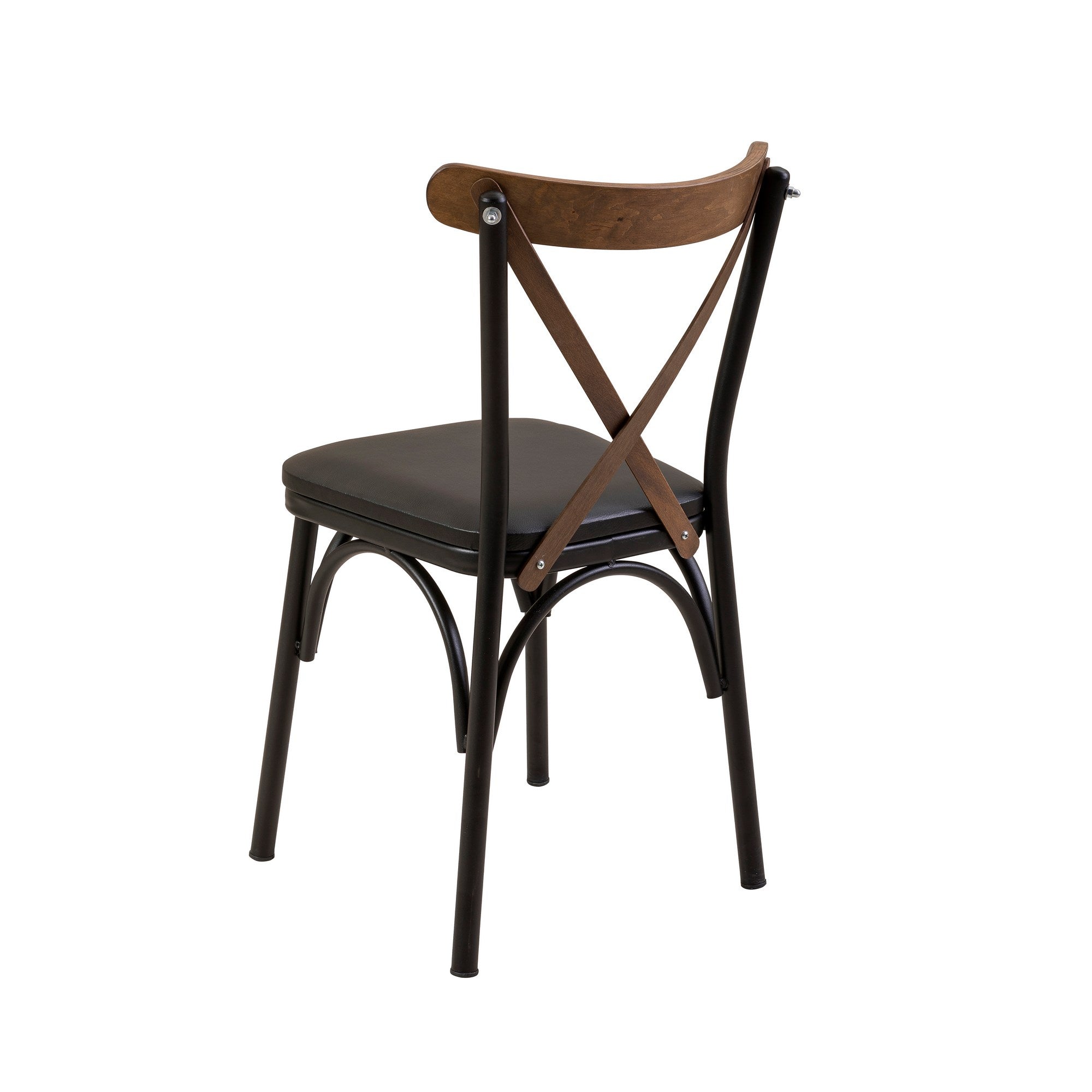 Conjunto elegante de mesa e cadeiras de 3 peças, preto | Painel de partículas 100% revestido de melamina, 18 cm de espessura | Estofamento em couro sintético, pernas em madeira de faia | Perfeito para salas de jantar e espaços de trabalho modernos