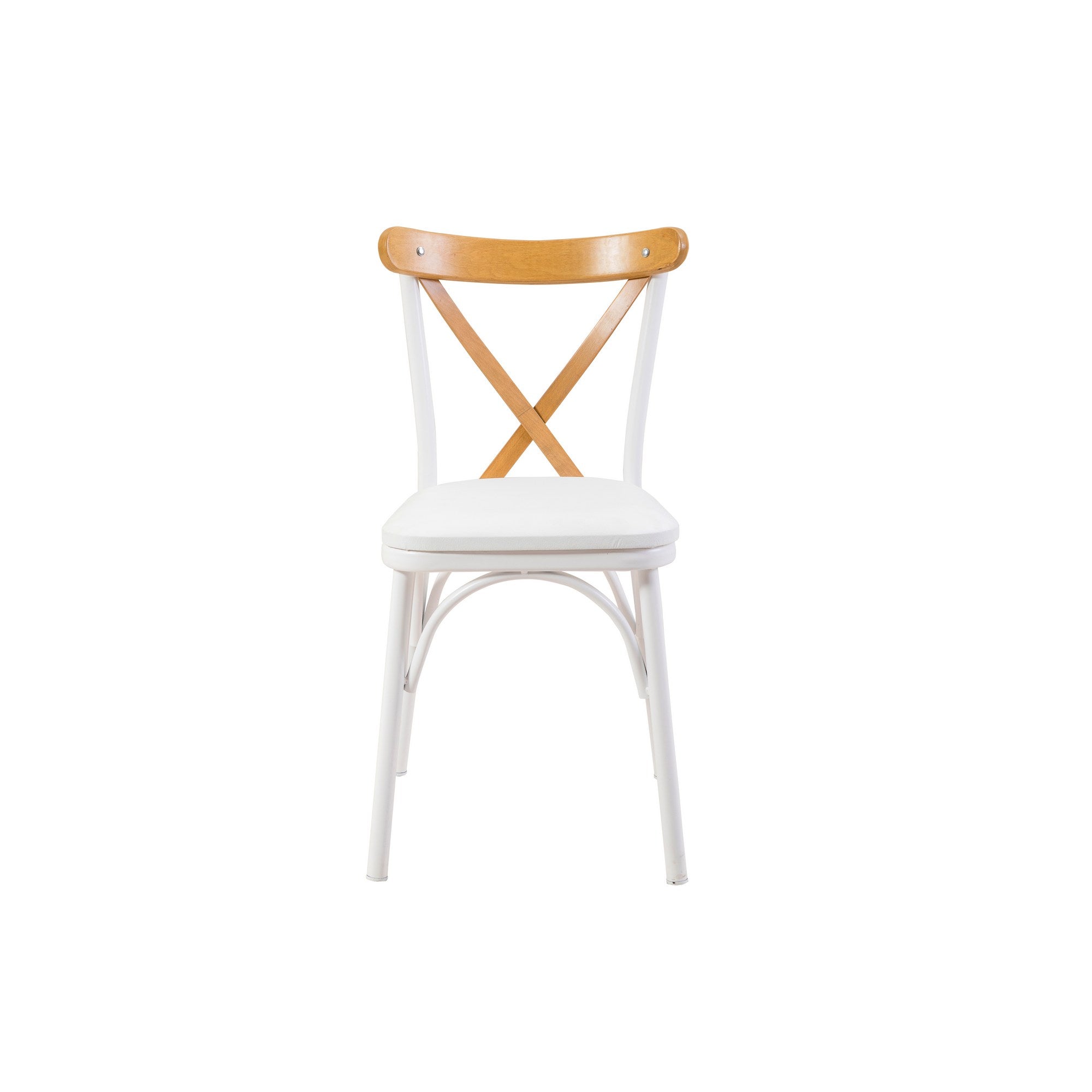 Conjunto de mesa de jantar extensível e cadeiras (5 peças), branco, 120-153 x 75 x 77 cm | Cadeiras 100% revestidas em melamina, couro sintético, pernas elegantes em madeira de faia