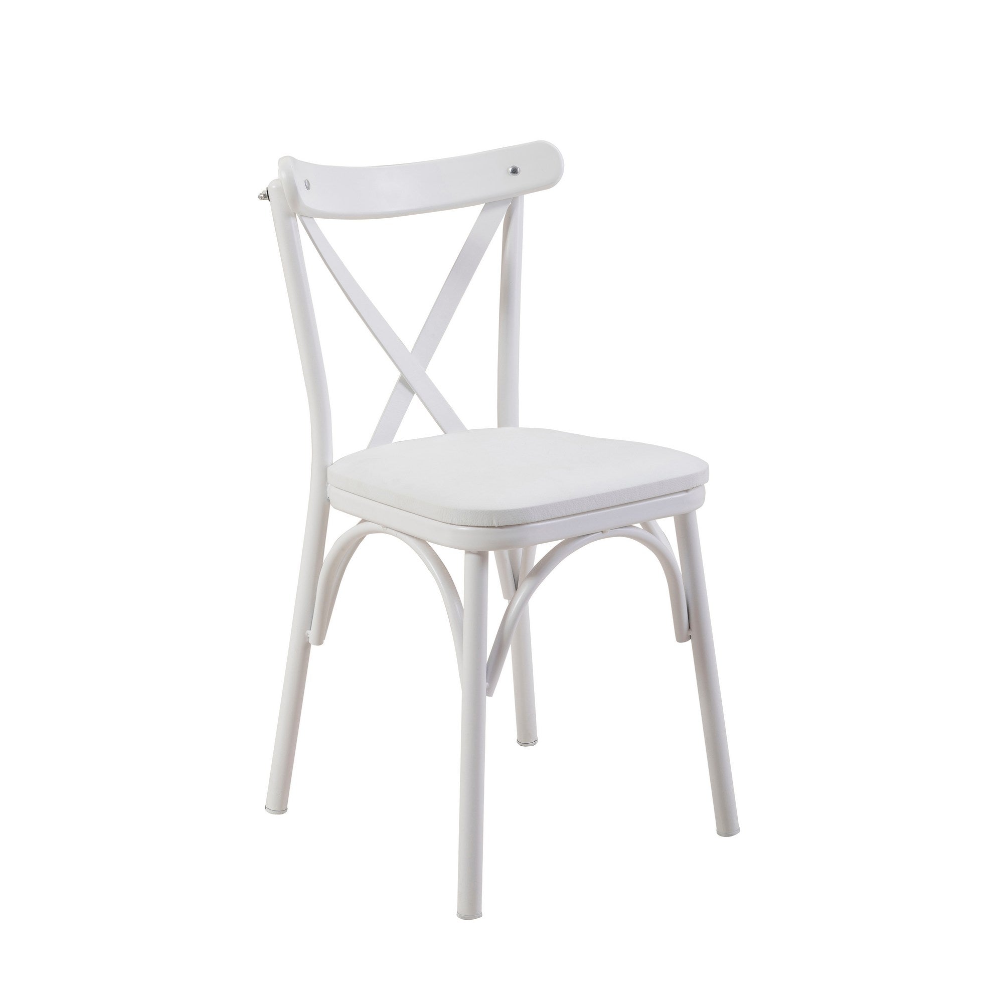 Conjunto de mesa de jantar extensível e cadeiras (4 peças), branco, 120-153 x 75 x 77 cm | Cadeiras 100% revestidas em melamina, couro sintético, pernas de madeira de faia | Elegante e funcional para refeições modernas