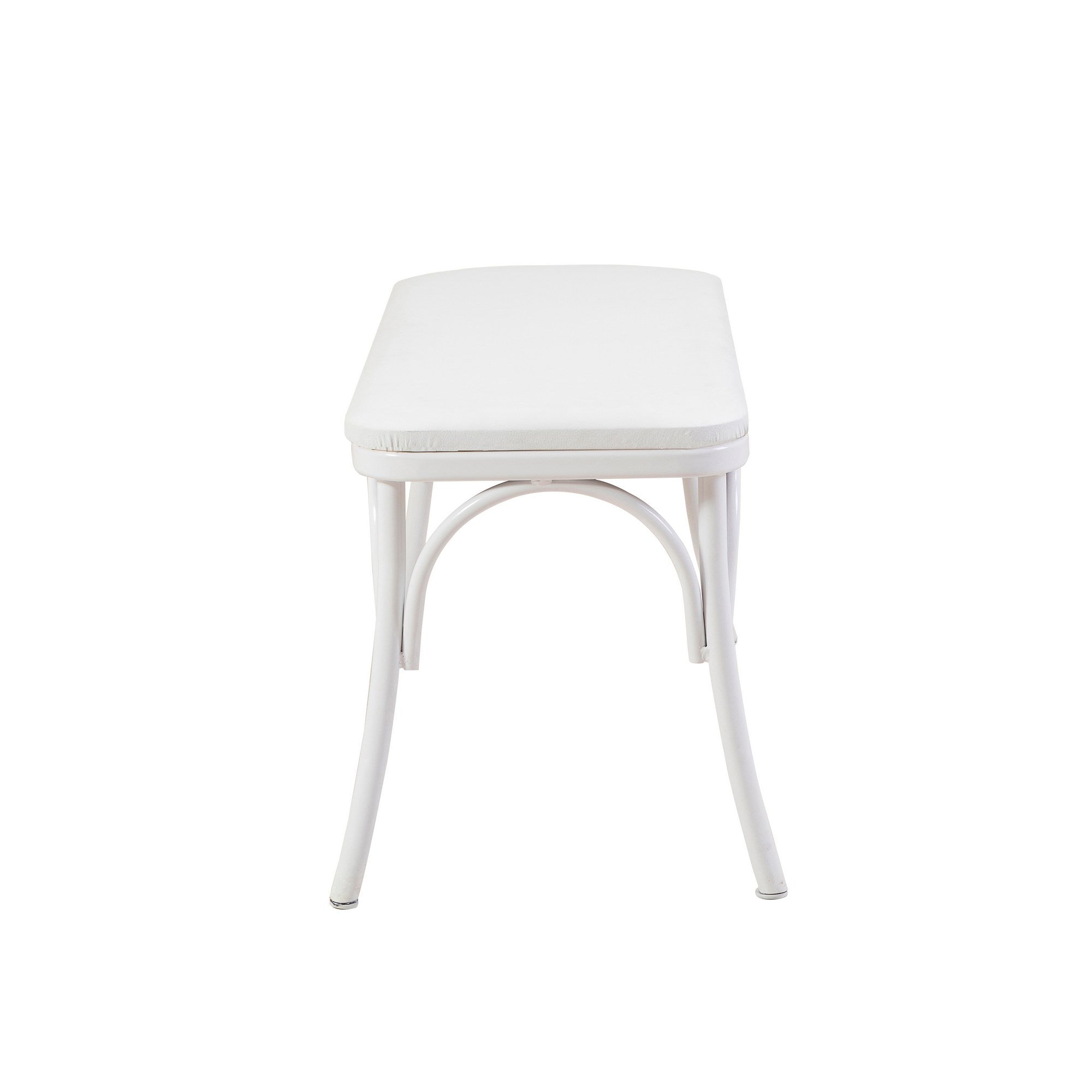 Conjunto de mesa de jantar extensível e cadeiras (6 peças), branco, 120-153 x 75 x 77 cm | Cadeiras 100% revestidas em melamina, couro sintético, pernas elegantes em madeira de faia