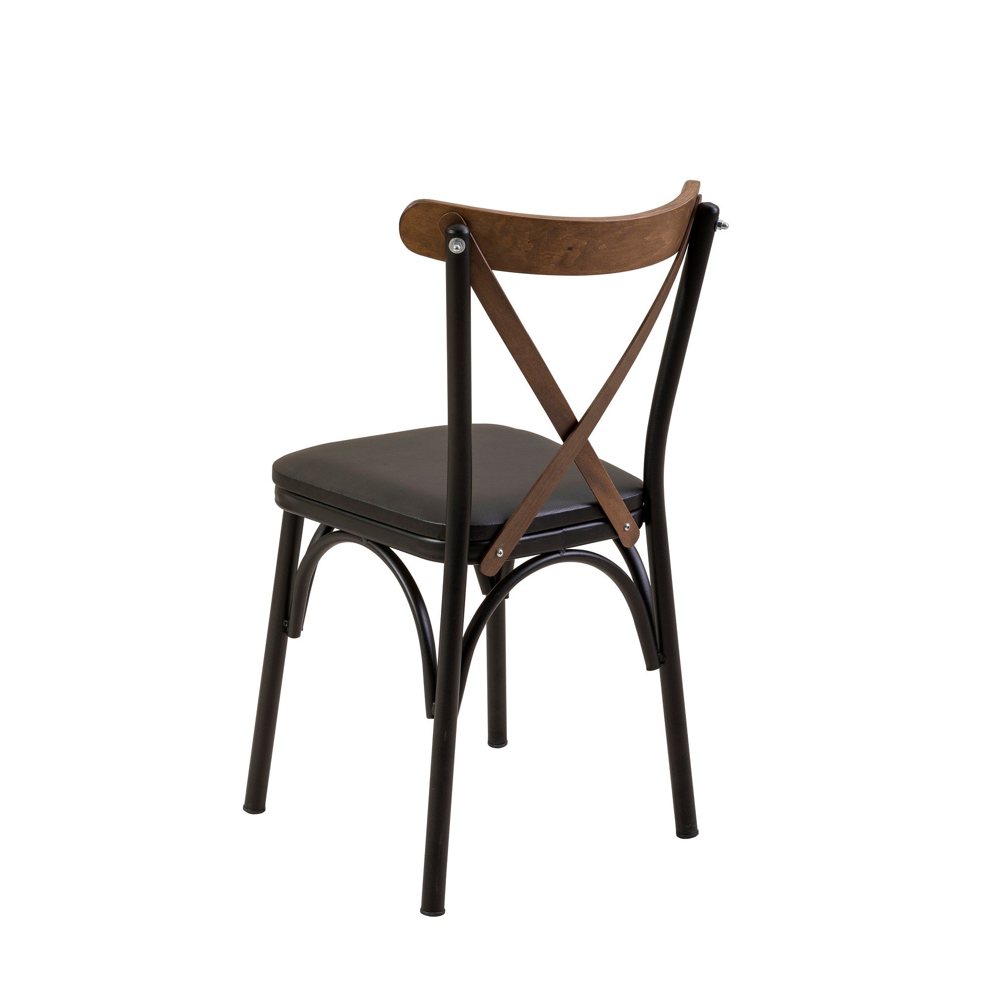 Conjunto de mesa de jantar extensível e cadeiras (6 peças), preto, 120-153 x 75 x 77 cm | 100% revestido em melamina, tecido couro sintético, pernas de madeira de faia | Elegante e funcional para refeições modernas