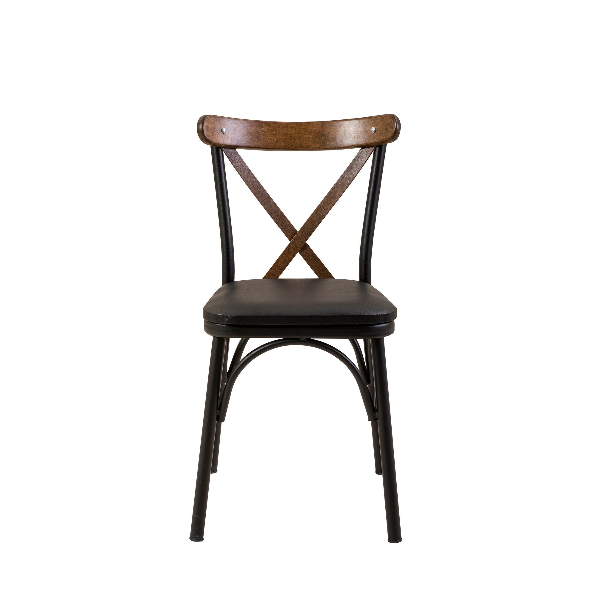 Conjunto de mesa de jantar extensível e cadeiras (6 peças), preto, 120-153 x 75 x 77 cm | 100% revestido em melamina, tecido couro sintético, pernas de madeira de faia | Elegante e funcional para refeições modernas