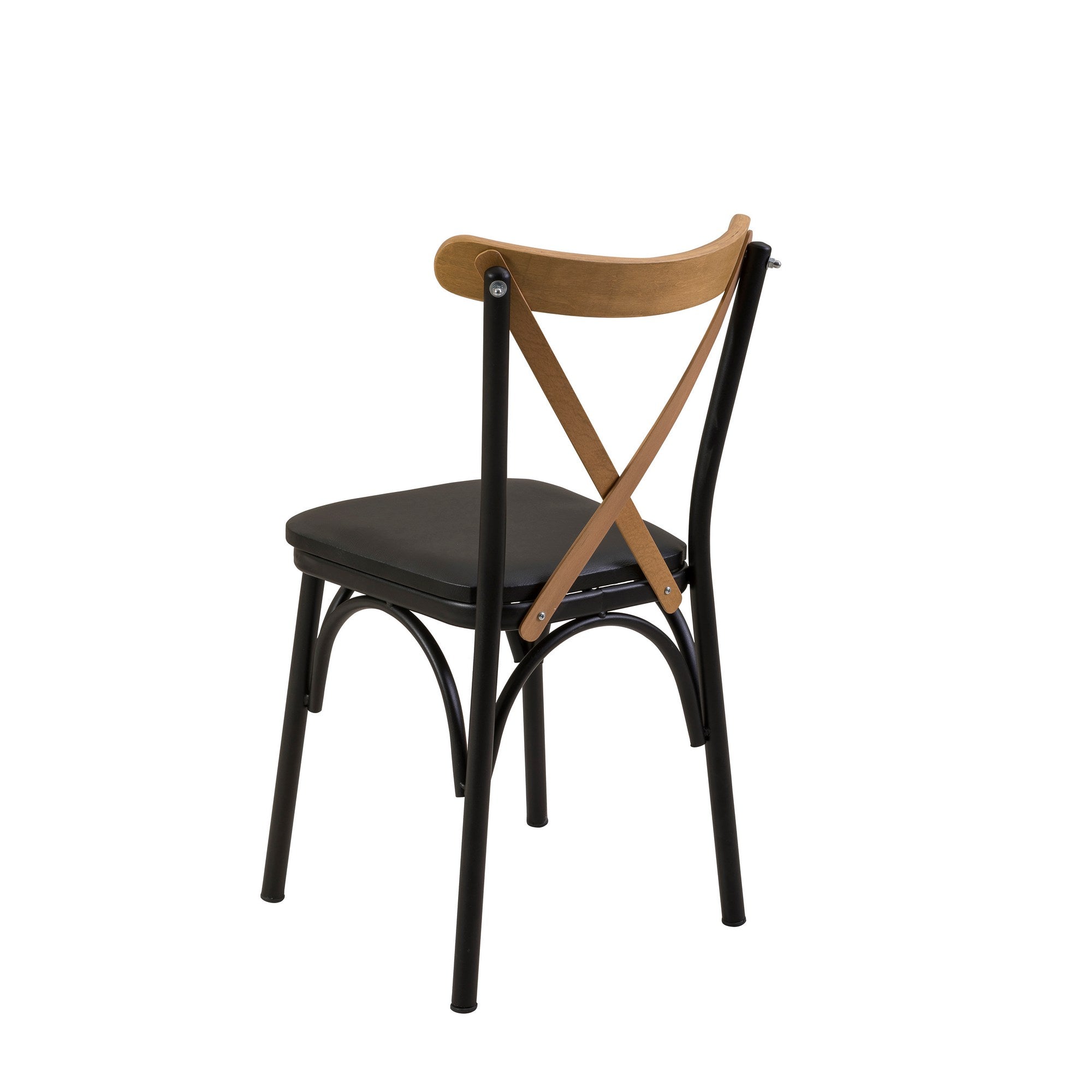 Conjunto de mesa de jantar extensível e cadeiras (5 peças), preto, 120-153 x 75 x 77 cm | 100% revestido em melamina, tecido couro sintético, pernas de madeira de faia | Elegante e funcional para espaços de jantar modernos