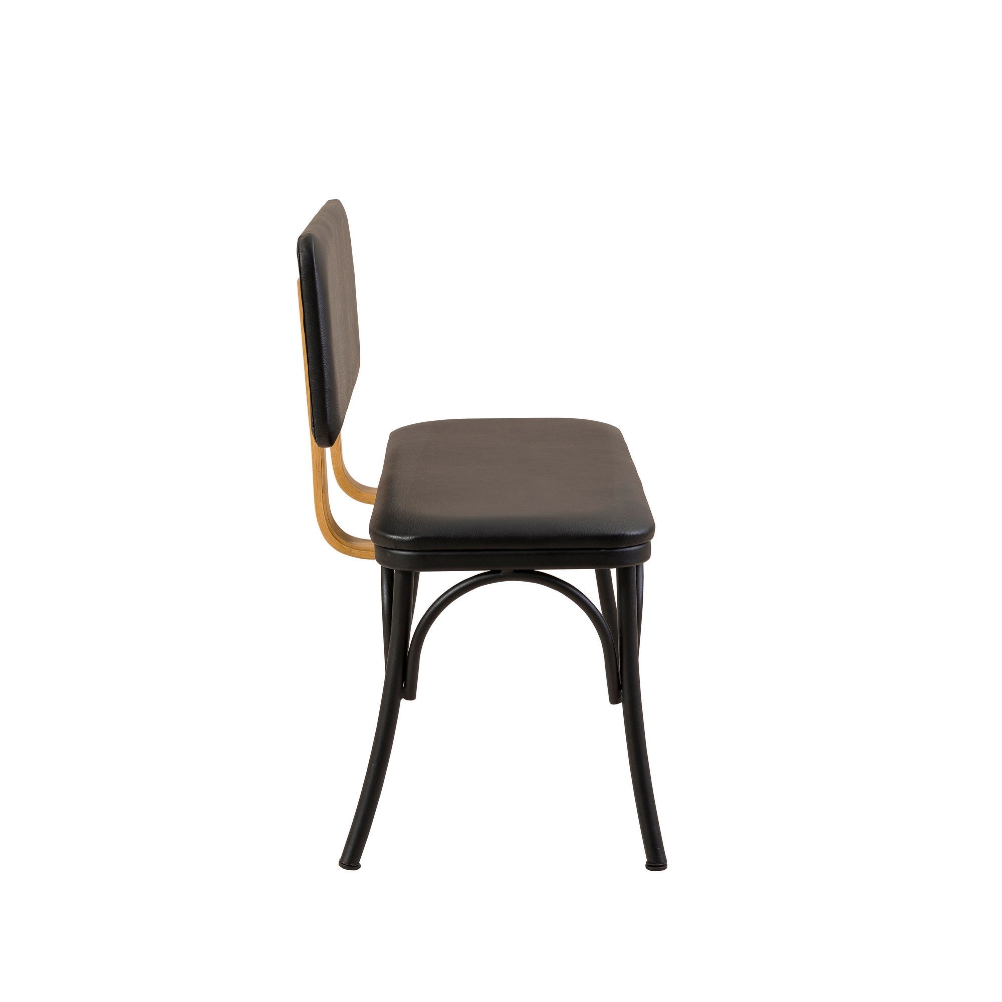 Conjunto de mesa de jantar extensível e cadeiras (4 peças), preto, 120-155 cm | Painel de partículas 100% revestido de melamina, cadeiras de couro sintético | Elegante e funcional para espaços de jantar modernos