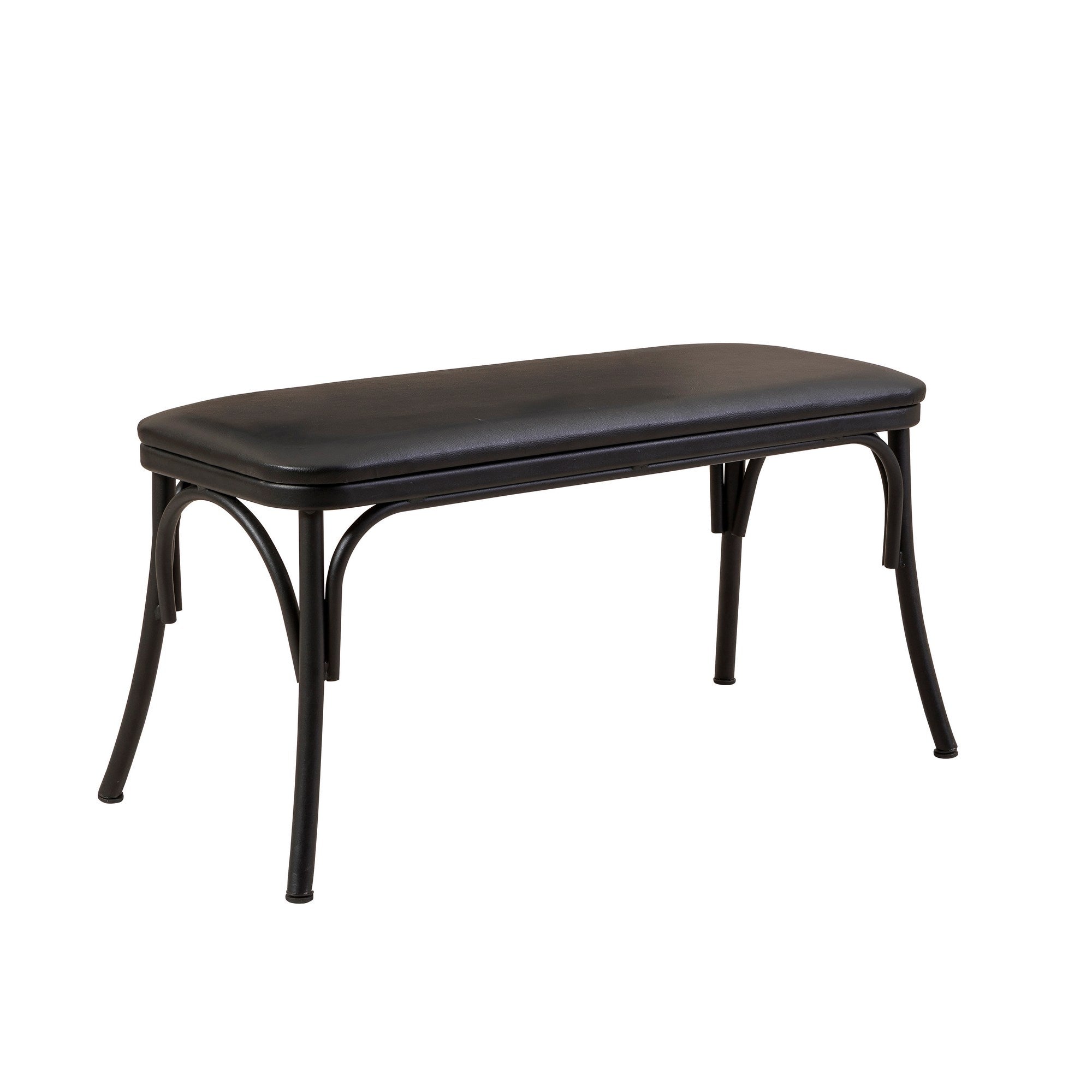 Conjunto de mesa de jantar extensível e cadeiras (4 peças), preto, 120-155 x 75 x 77 cm | 100% revestido em melamina, tecido couro sintético, pernas de madeira de faia | Elegante e funcional para refeições modernas
