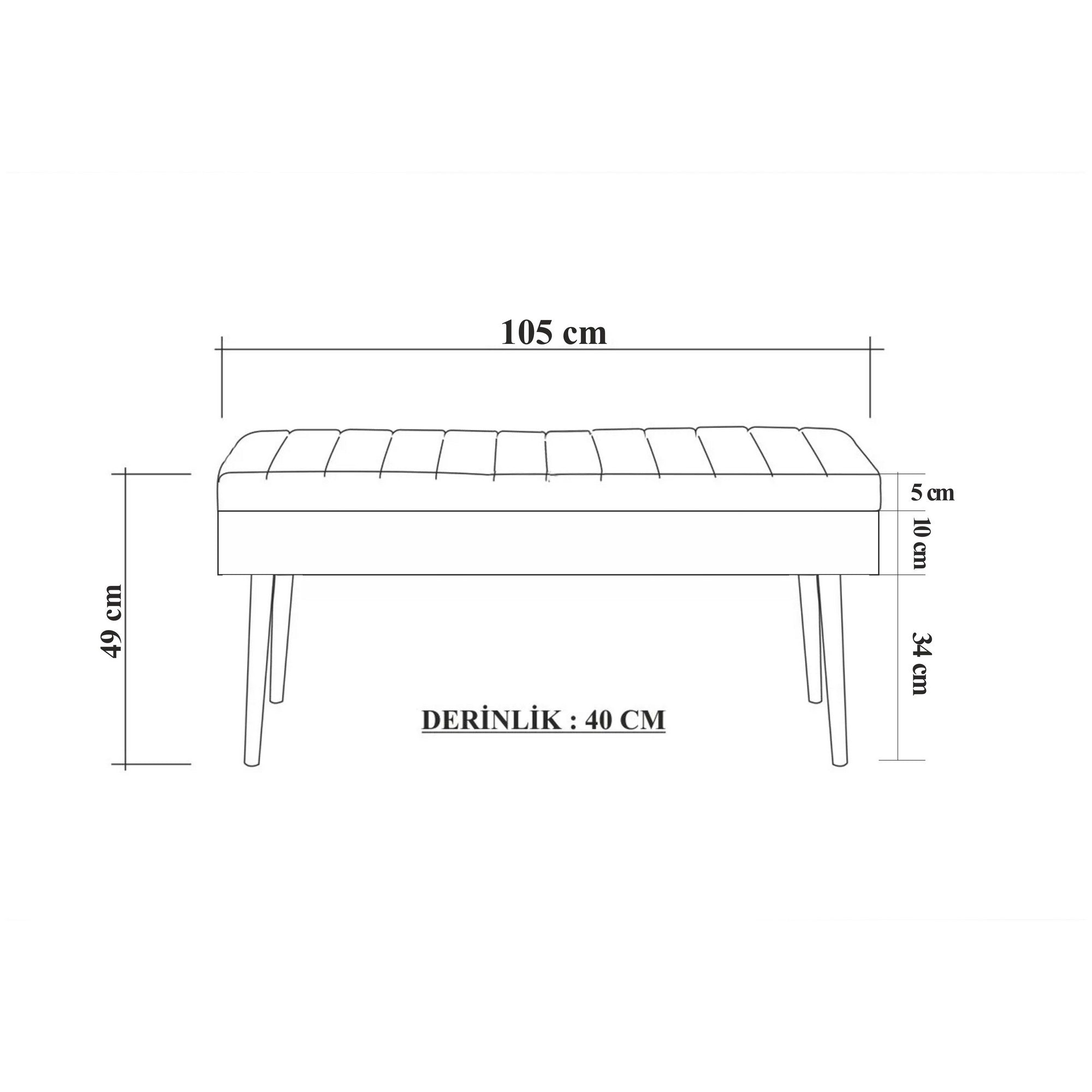 Conjunto de móveis elegantes para corredor, 100% aglomerado revestido em melamina, pernas de madeira | Sapateira (50x135x38 cm) e banco (105x50x40 cm) | Design elegante e ecológico da Sonomo