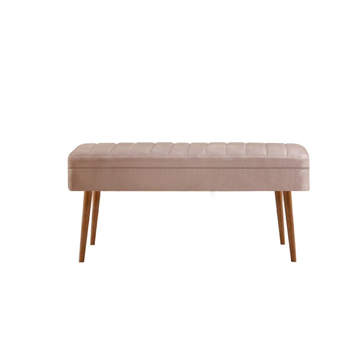 Conjunto elegante de móveis para corredor, 100% aglomerado revestido em melamina, pernas de madeira, banco e sapateira de veludo, cores Sonomo e pedra | Perfeito para entradas