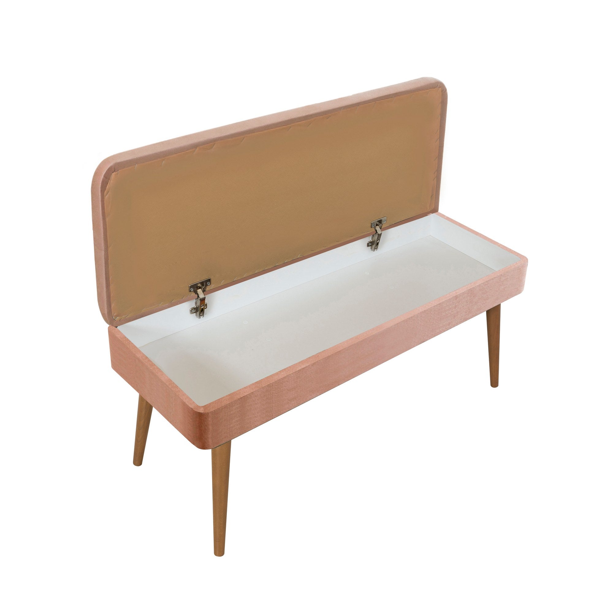 Conjunto elegante de móveis para corredor, 100% aglomerado revestido em melamina, pernas de madeira, banco e sapateira de veludo, cores Sonomo e pedra | Perfeito para entradas