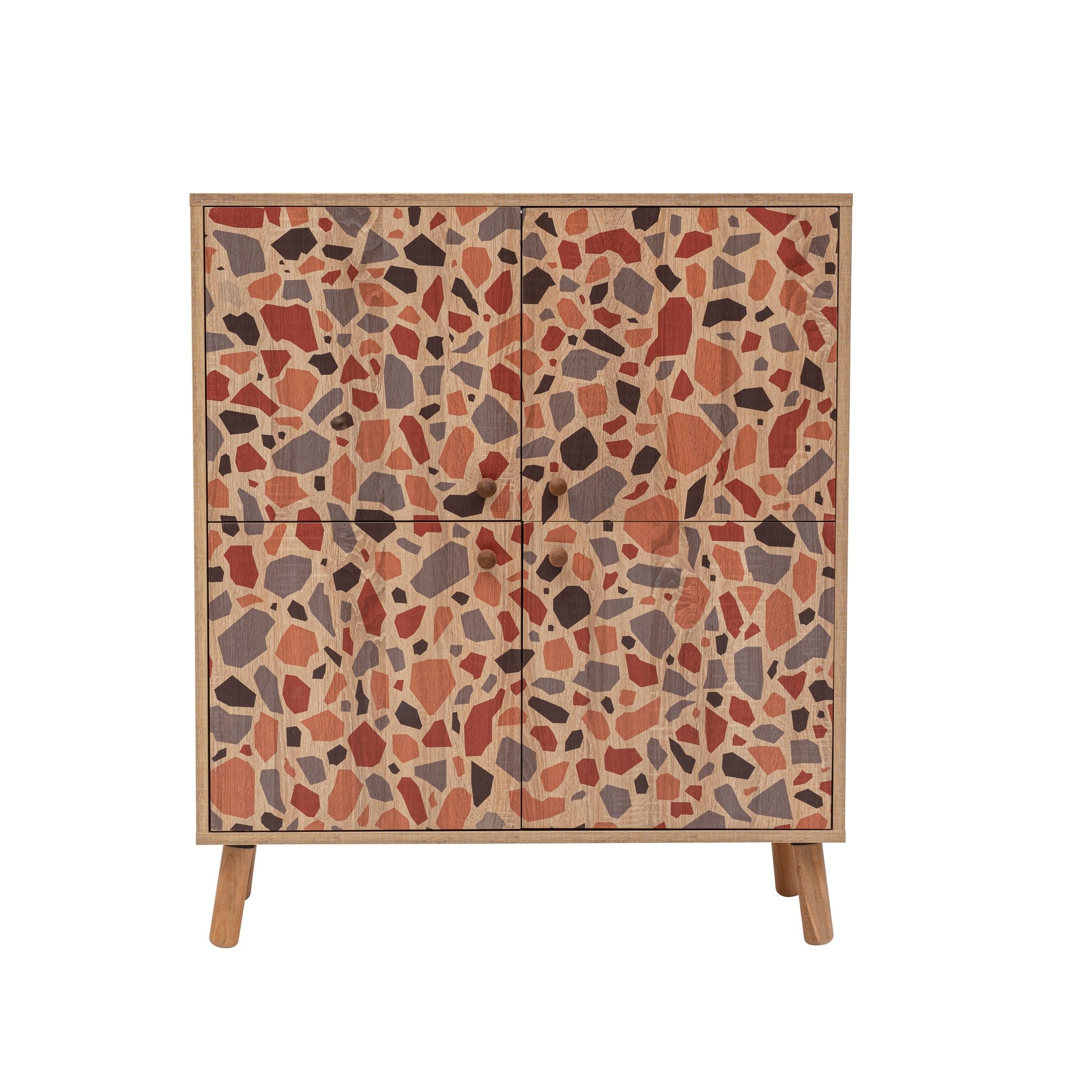 Conjunto de móveis elegantes para corredor, 100% aglomerado revestido em melamina, pernas de madeira, sapateira e banco, Sonomo e verde, perfeito para decoração de entrada