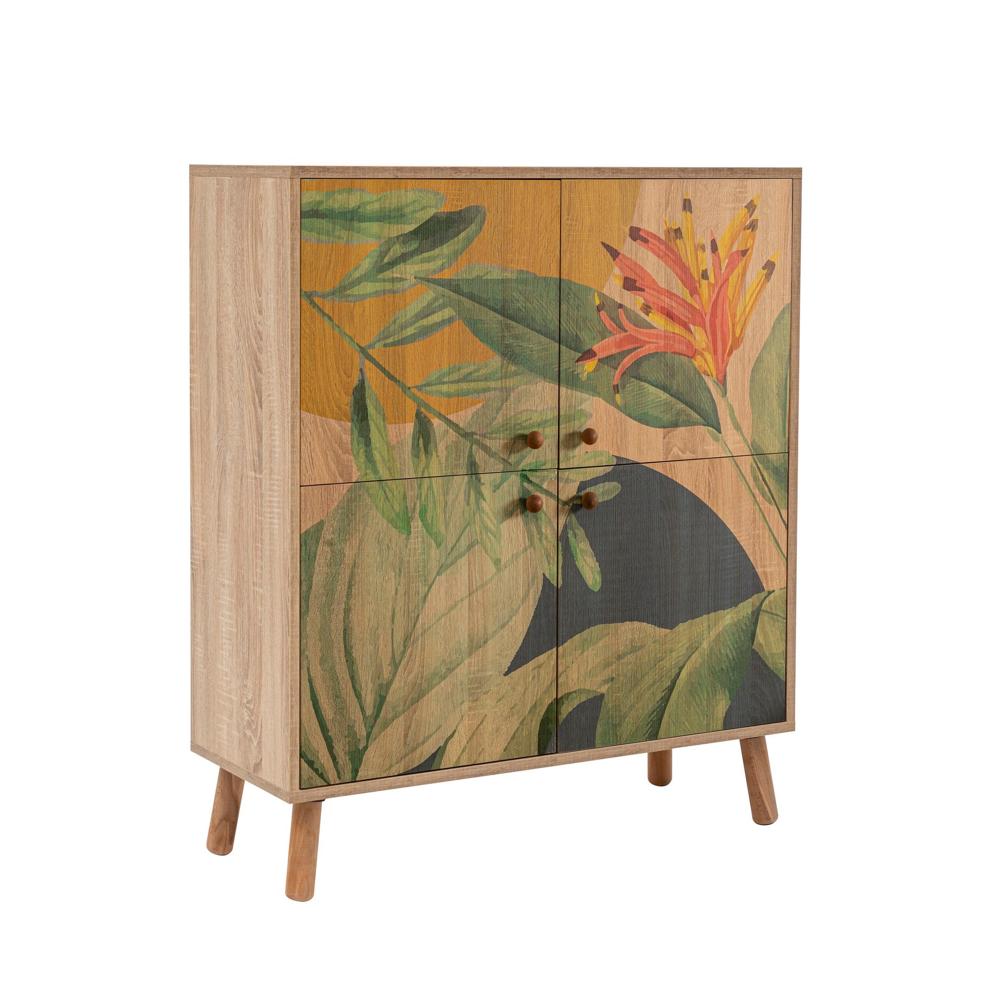 Conjunto de móveis elegantes para corredor, 100% aglomerado revestido em melamina, pernas de madeira, sapateira e banco, Sonomo e verde, perfeito para decoração de entrada