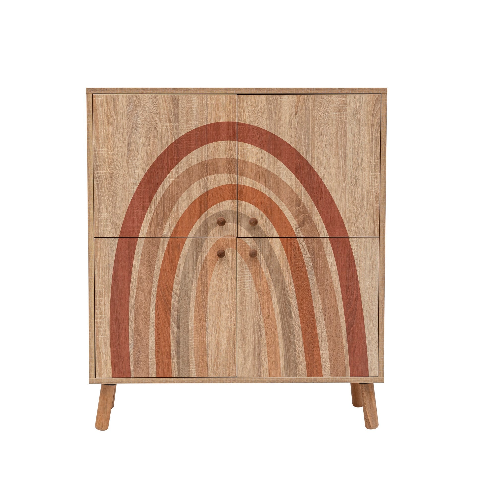 Conjunto elegante de móveis para corredor, 100% revestido em melamina, pernas de madeira, sapateira e banco de veludo, cores Sonomo e pedra | Perfeito para organização de entrada