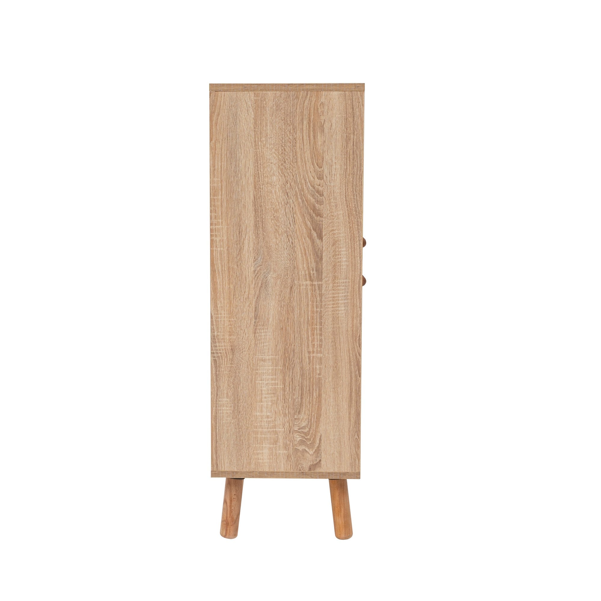 Conjunto elegante de móveis para corredor, 100% revestido em melamina, pernas de madeira, sapateira e banco de veludo, cores Sonomo e pedra | Perfeito para organização de entrada