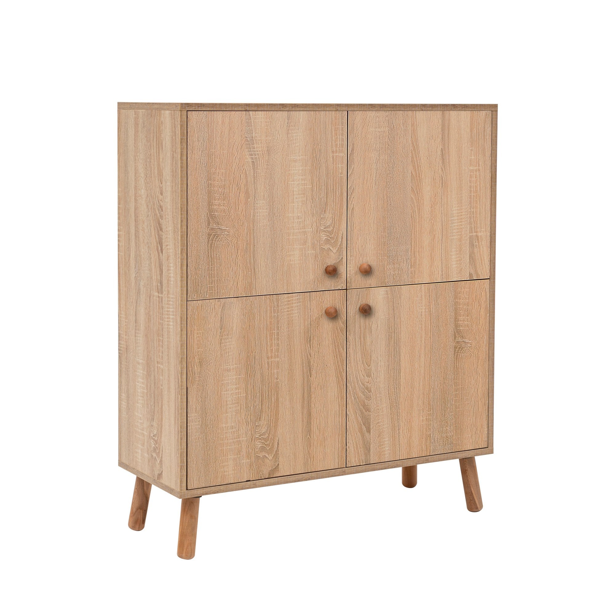 Conjunto de móveis elegantes para corredor, 100% aglomerado revestido em melamina, pernas de madeira, sapateira e banco, Sonomo e verde, perfeito para decoração de entrada