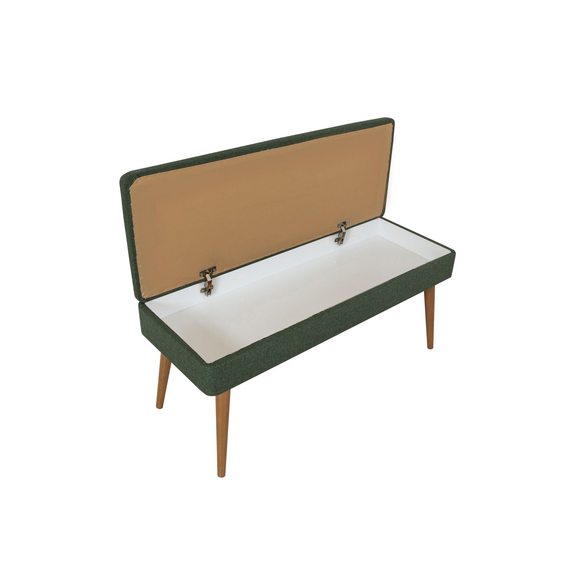 Conjunto de móveis elegantes para corredor, 100% aglomerado revestido em melamina, pernas de madeira, sapateira e banco, Sonomo e verde, perfeito para decoração de entrada