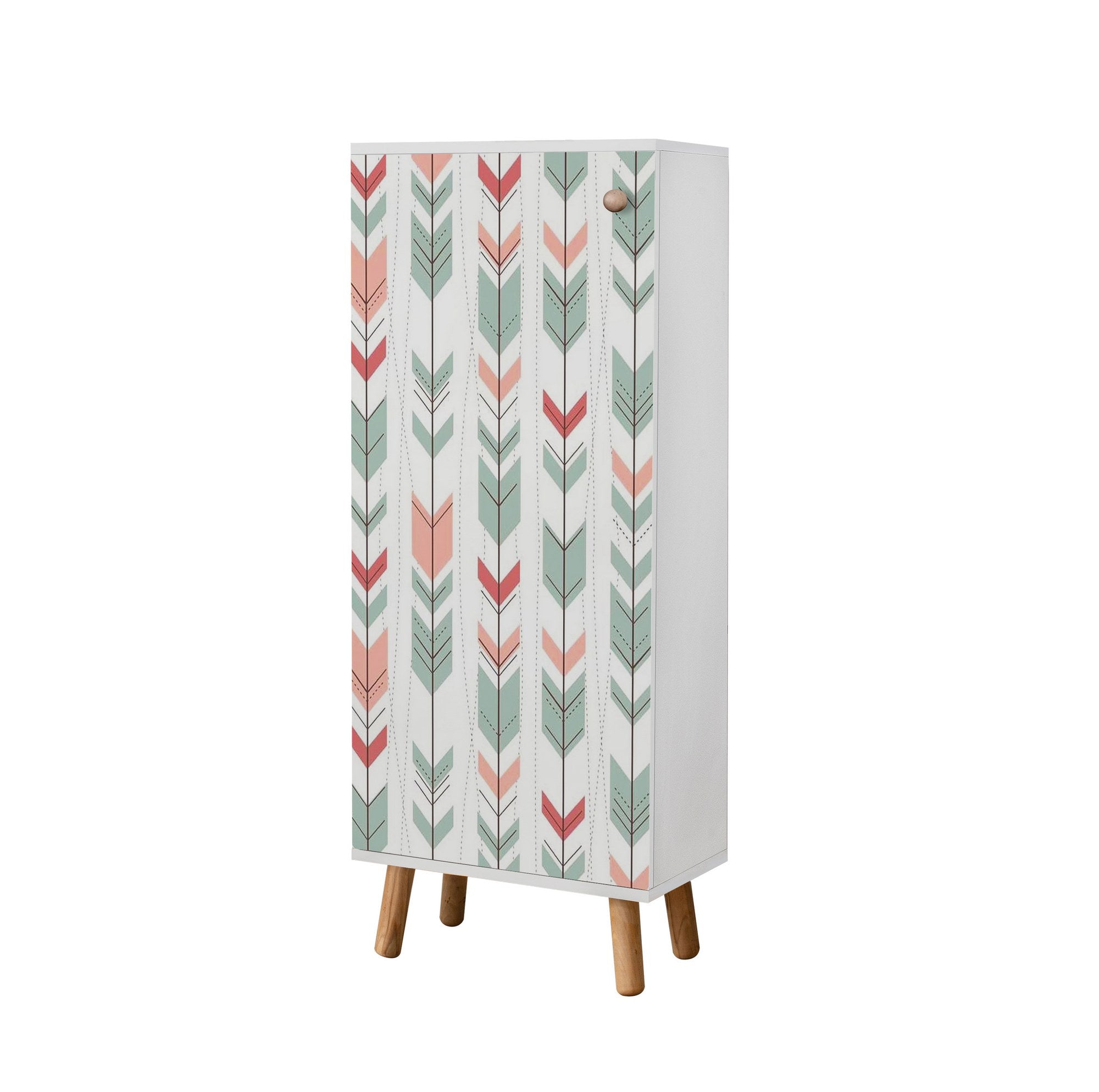 Conjunto de Móveis Elegantes para Corredor, Branco e Verde-Mar, 100% Melamina, 18mm de Espessura | Sapateira (50x135x38 cm) e Banco de Veludo (105x50x40 cm)