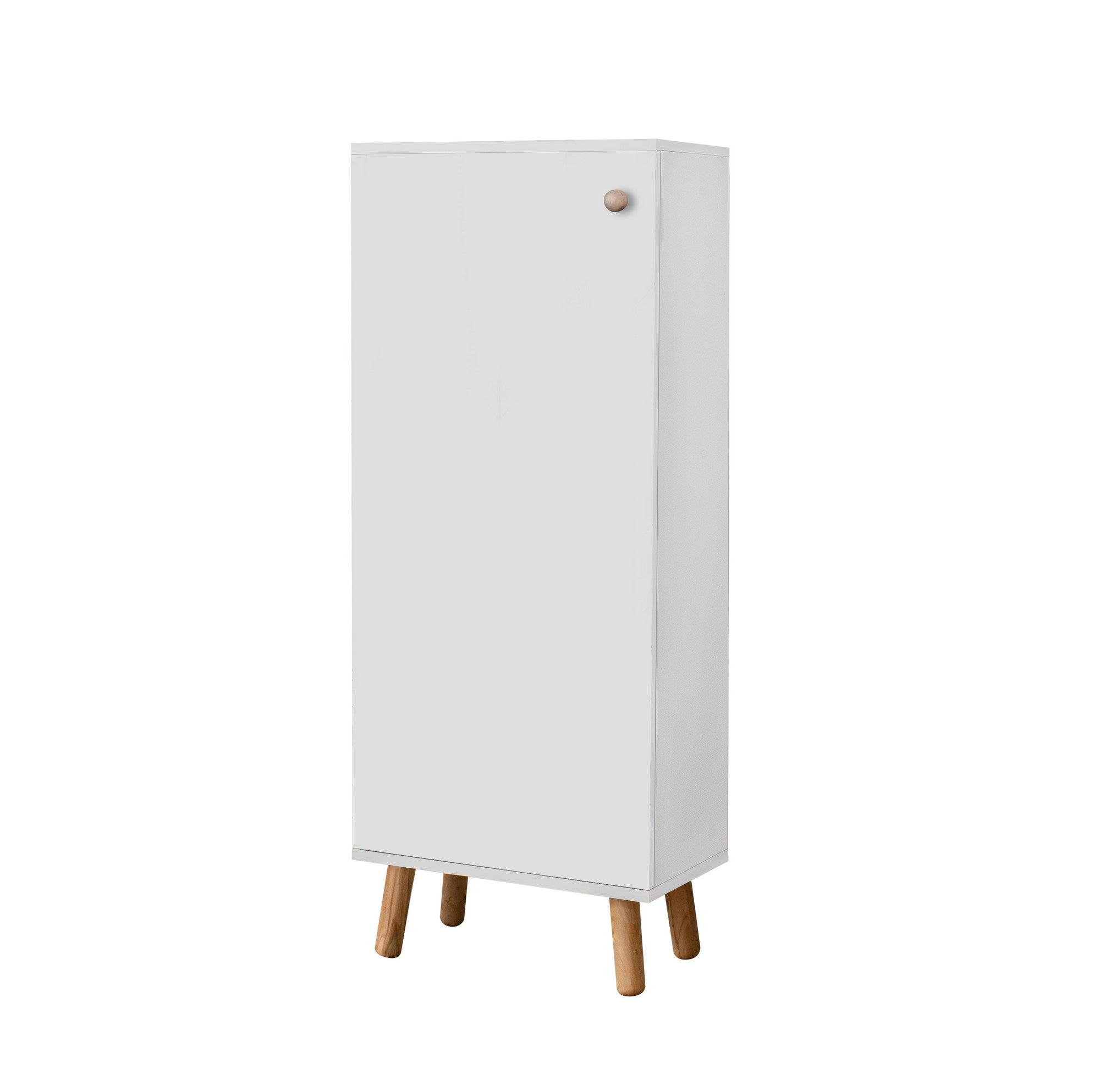 Conjunto elegante de móveis para corredor, 100% aglomerado revestido em melamina, pernas de madeira | Sapateira (50x135x38 cm) e banco de veludo (105x50x40 cm) | Design branco e cinza