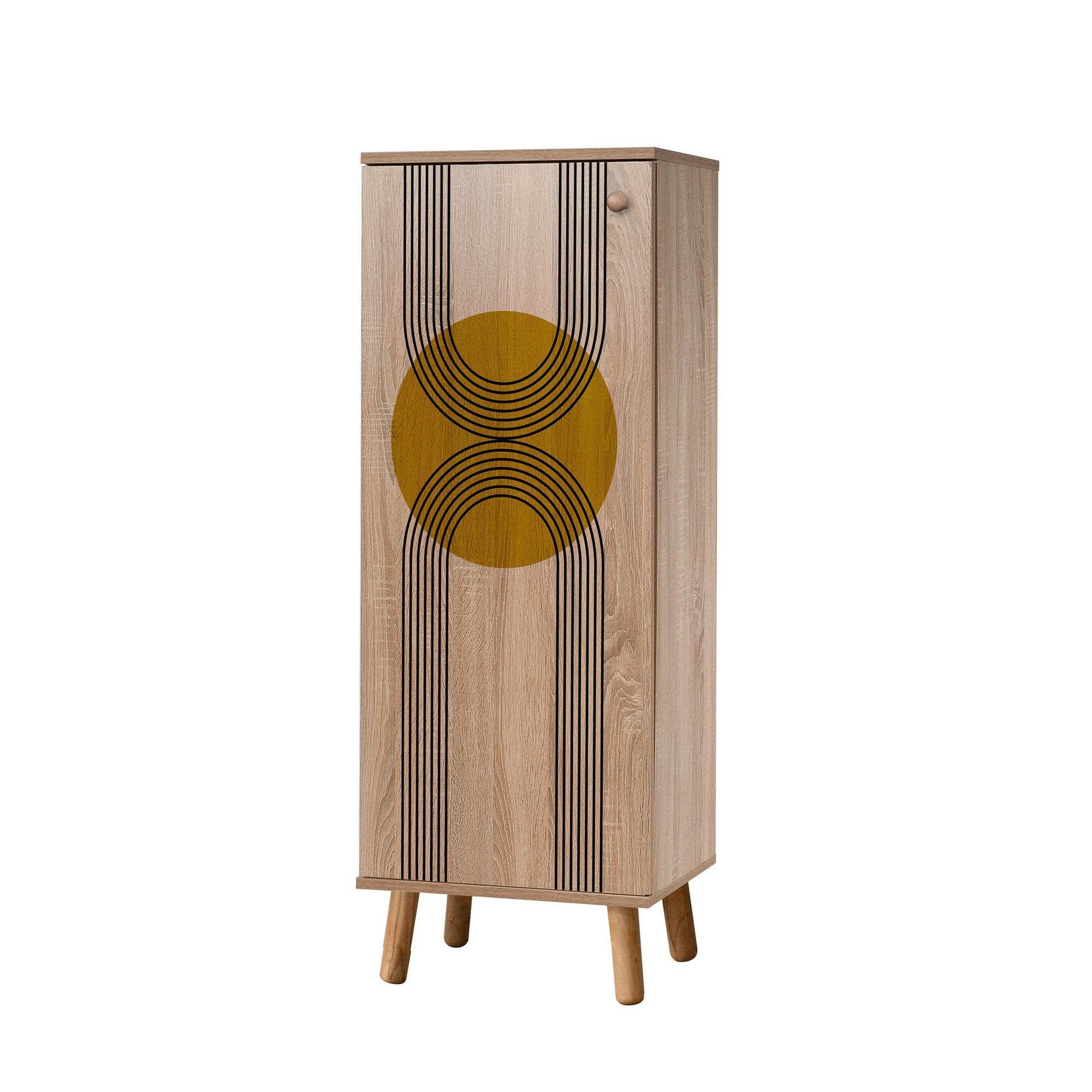 Conjunto de móveis elegantes para corredor, 100% aglomerado revestido em melamina, pernas de madeira, sapateira e banco, Sonomo/Antracite, perfeito para entrada