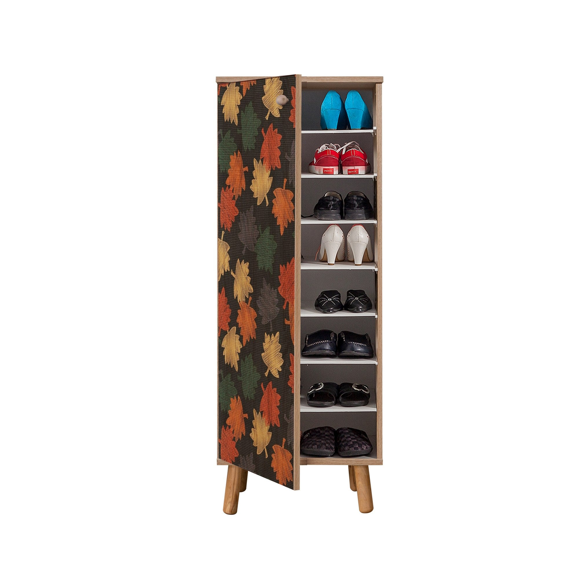 Conjunto de móveis elegantes para corredor, 100% aglomerado revestido em melamina, pernas de madeira, sapateira e banco, Sonomo/Antracite, perfeito para entrada
