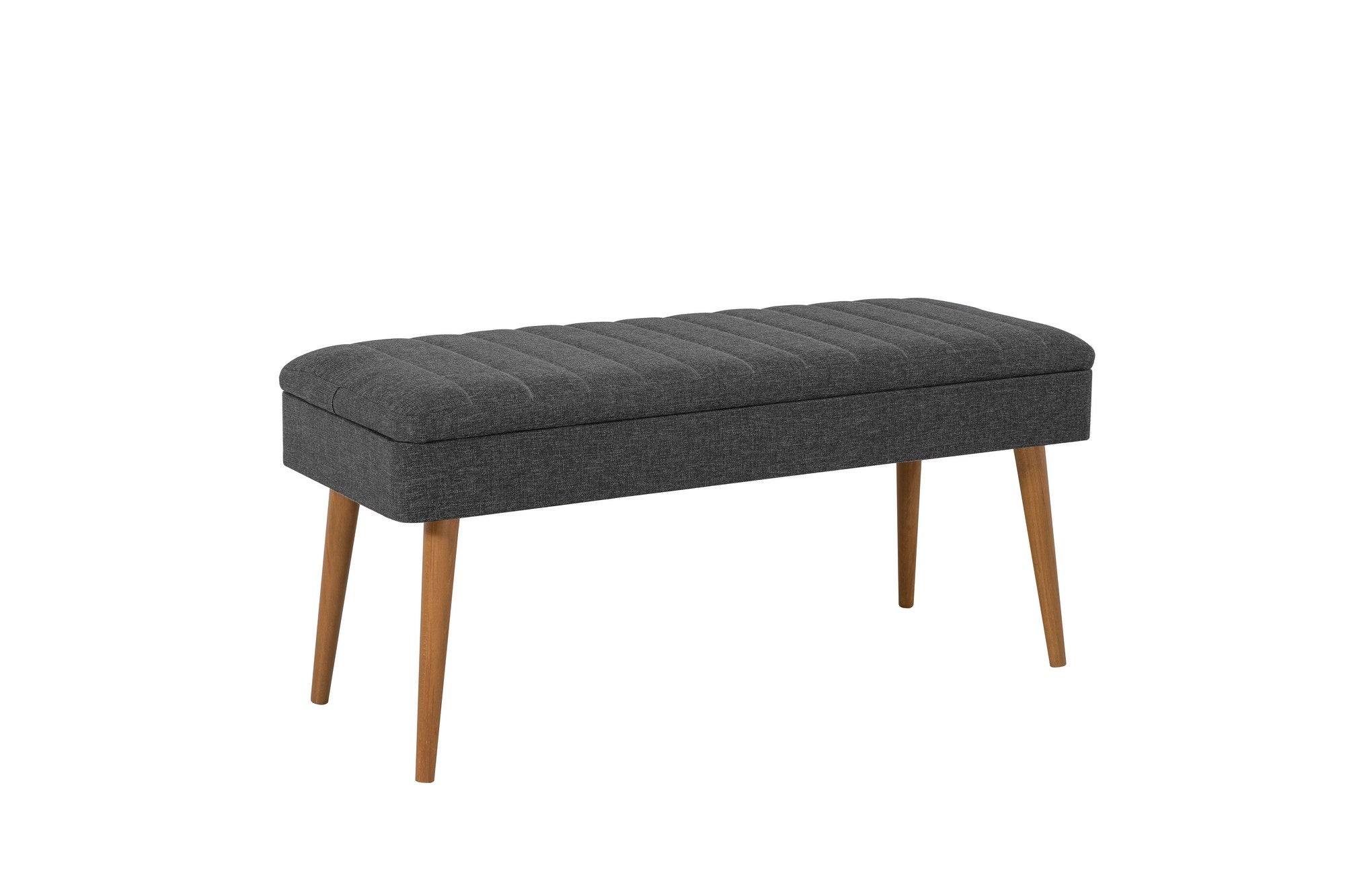 Conjunto de móveis elegantes para corredor, 100% aglomerado revestido em melamina, pernas de madeira, sapateira e banco, Sonomo/Antracite, perfeito para entrada