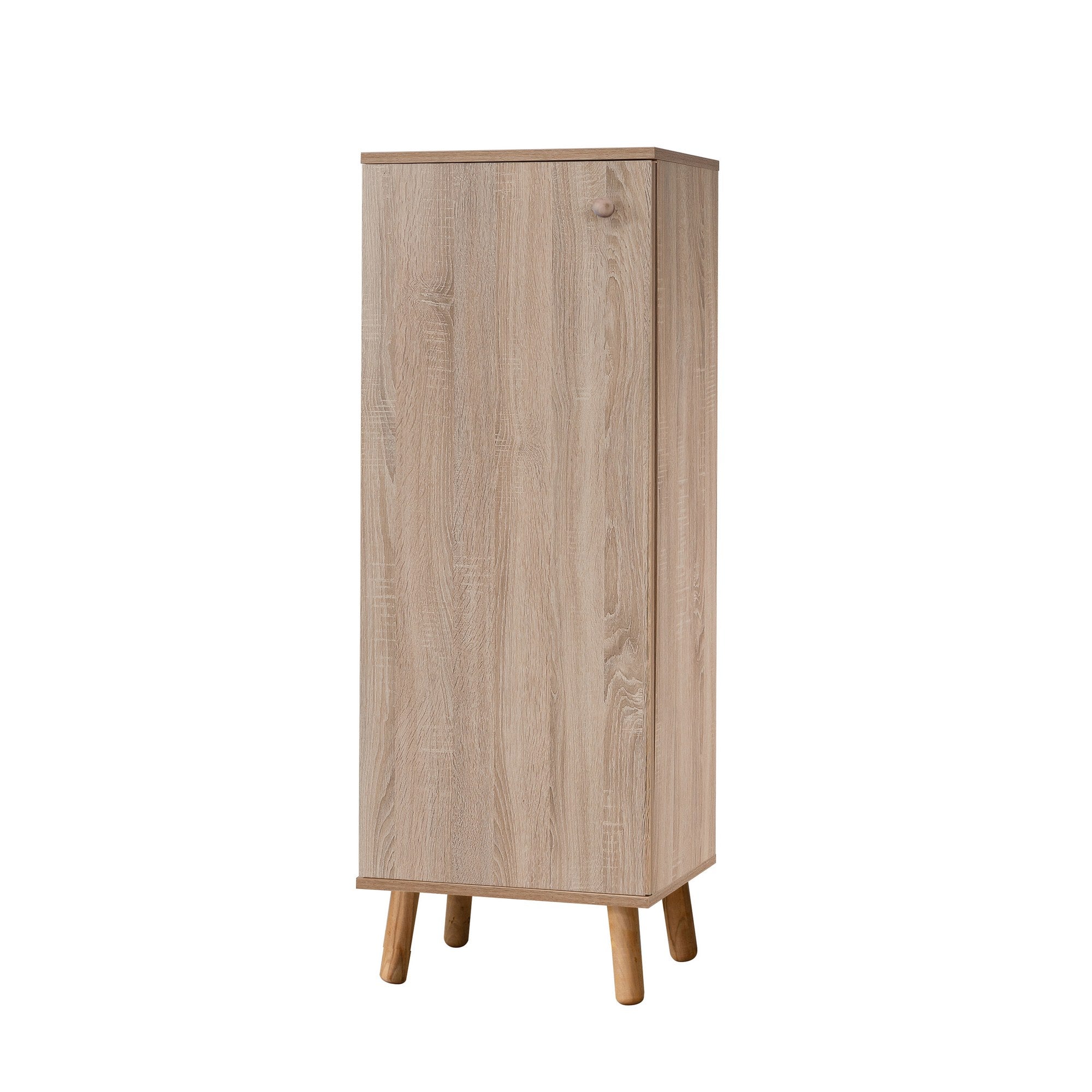 Conjunto elegante de móveis para corredor, 100% aglomerado revestido em melamina, pernas de madeira, banco e sapateira de veludo, cores Sonomo e pedra | Perfeito para entradas
