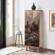 Sapateira estilosa, cor Sonomo, 50 x 135 x 38 cm | Aglomerado 100% revestido em melamina, pés e puxadores de madeira maciça | Revestimento UV durável, amplo espaço de armazenamento