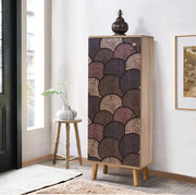 Sapateira estilosa, cor Sonomo, 50 x 135 x 38 cm | Aglomerado 100% revestido em melamina, pés e puxadores de madeira maciça | Revestimento UV durável, amplo espaço de armazenamento