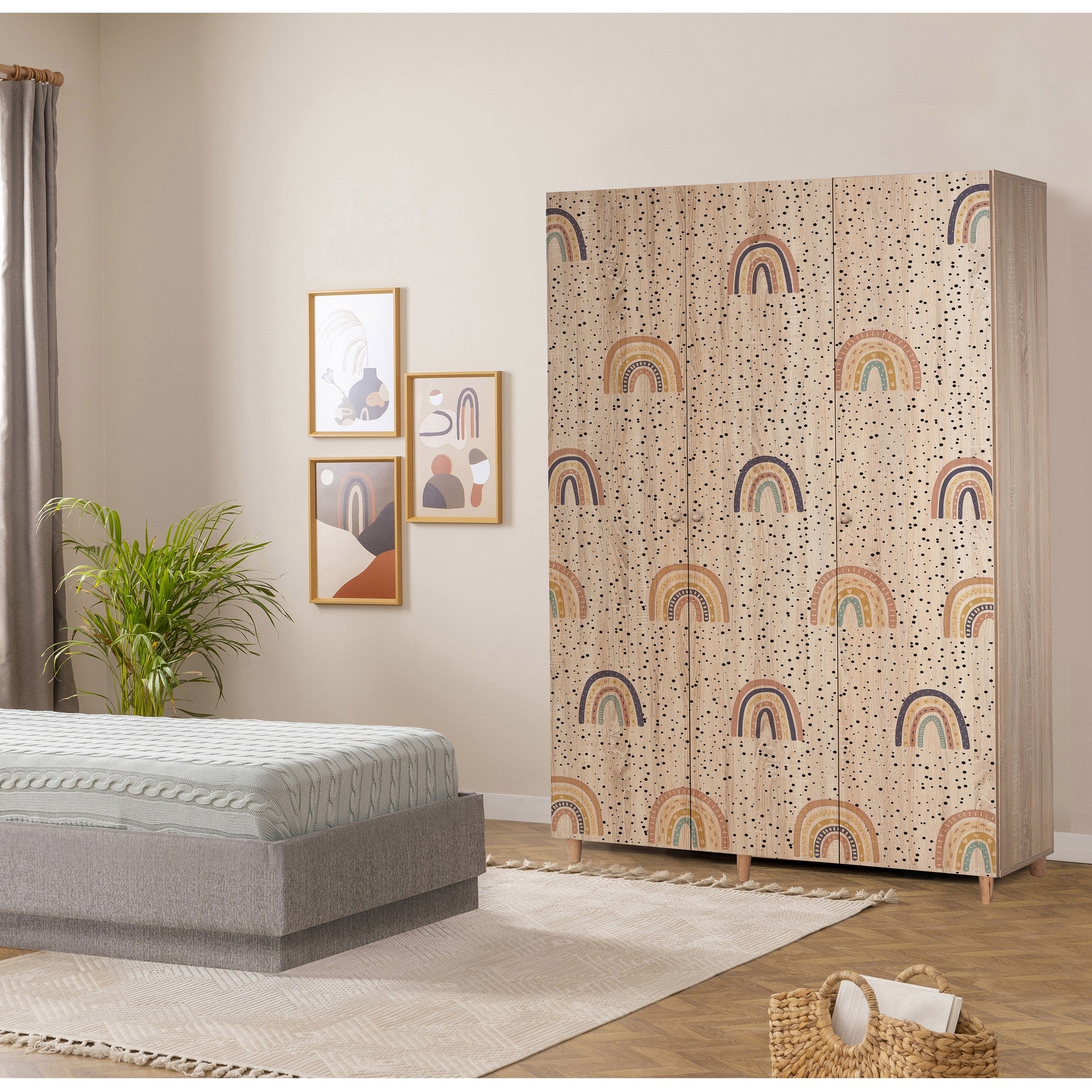 Guarda-roupa elegante – 135 x 192 x 52 cm – Sonomo – Aglomerado