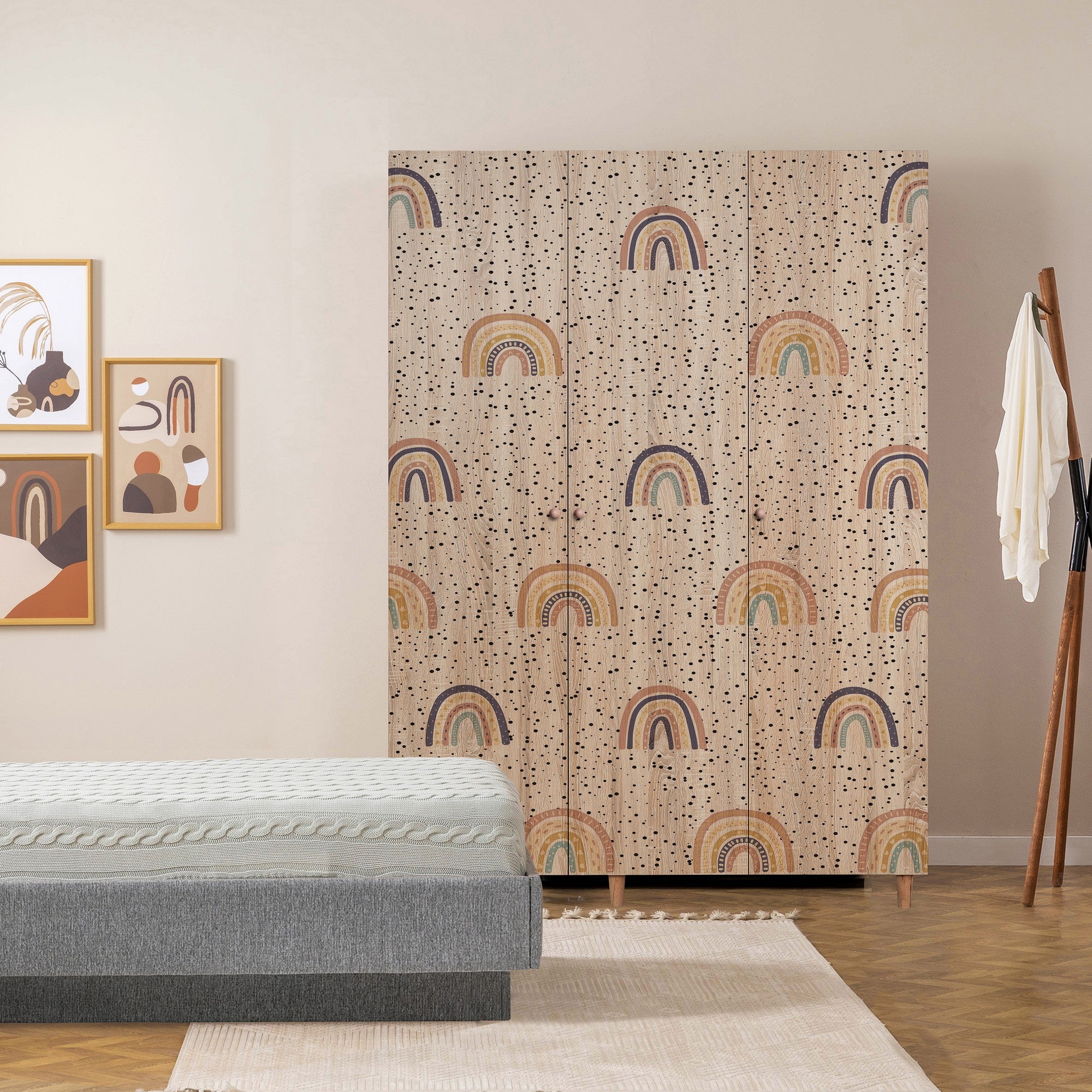 Guarda-roupa elegante – 135 x 192 x 52 cm – Sonomo – Aglomerado