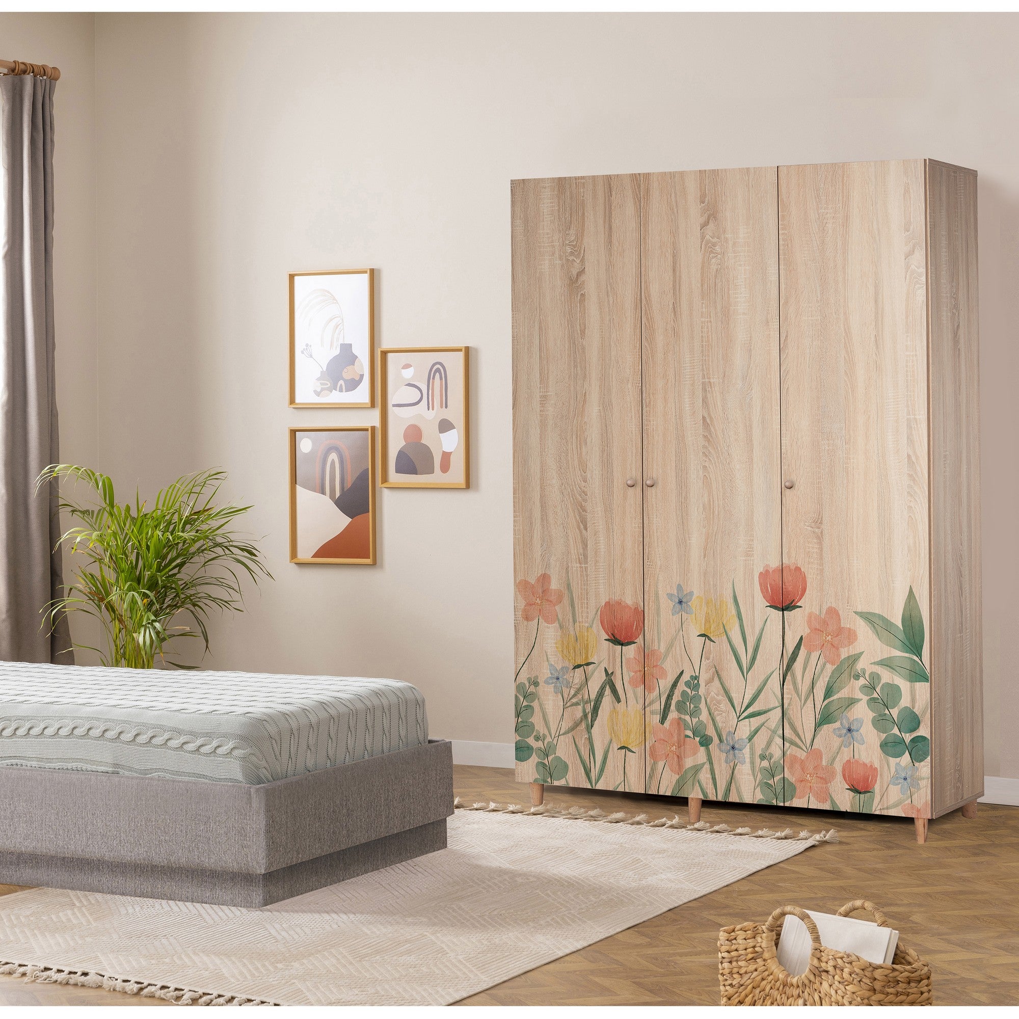 Guarda-roupa elegante – 135 x 192 x 52 cm – Sonomo – Aglomerado