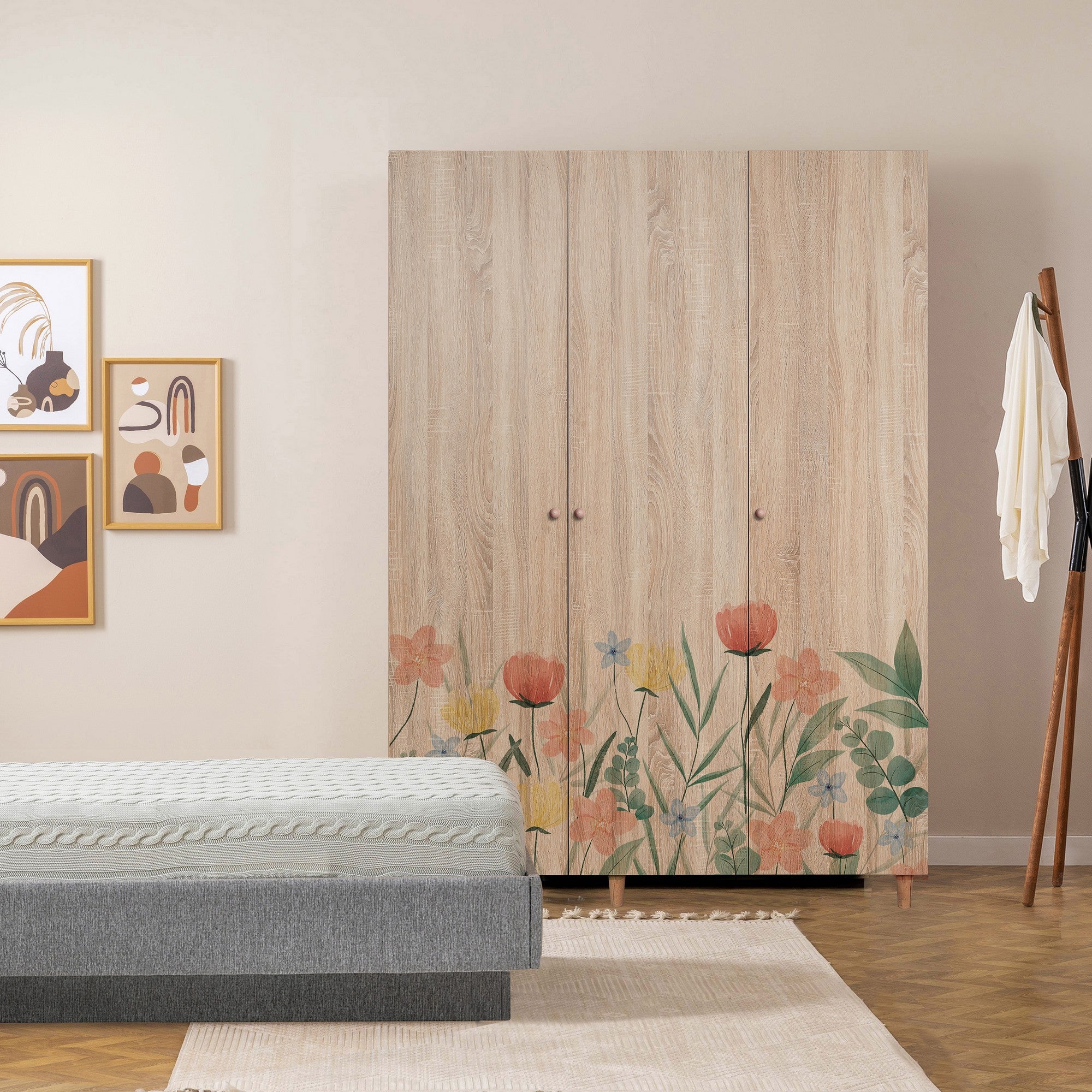 Guarda-roupa elegante – 135 x 192 x 52 cm – Sonomo – Aglomerado