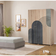 Guarda-roupa elegante – 135 x 192 x 52 cm – Sonomo – Aglomerado