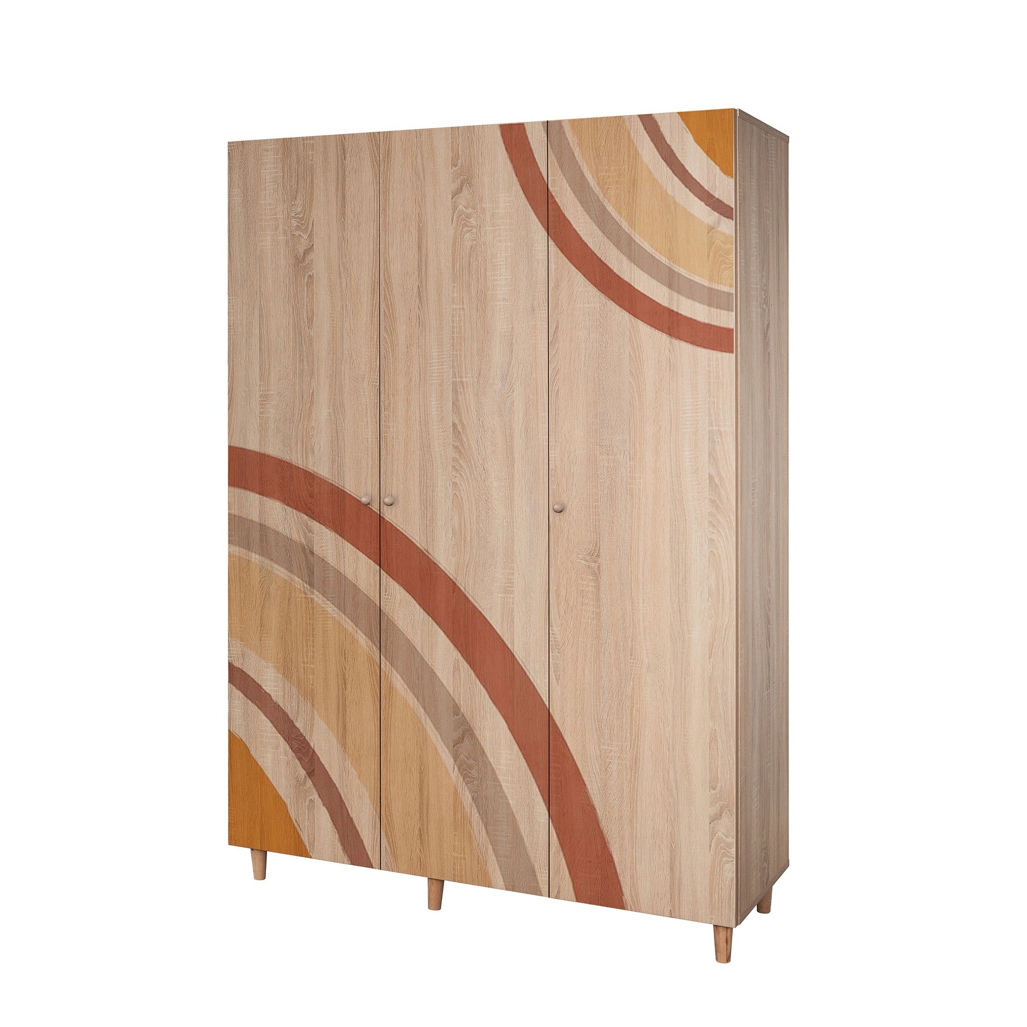 Guarda-roupa elegante – 135 x 192 x 52 cm – Cor Sonomo – Aglomerado