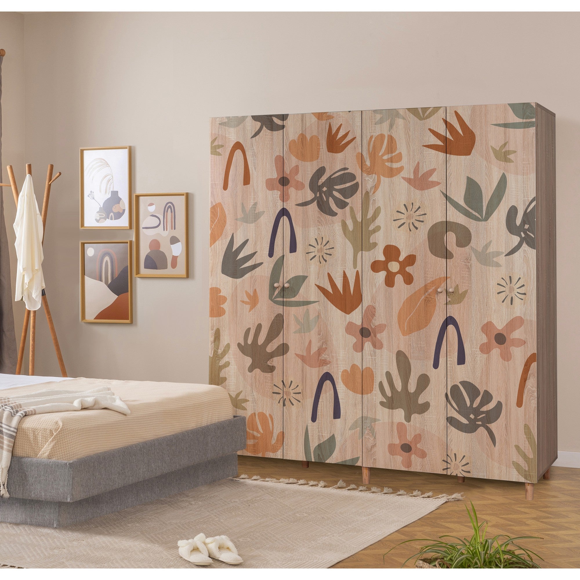Guarda-roupa – 180 x 192 x 52 cm – Cor Sonomo – Aglomerado