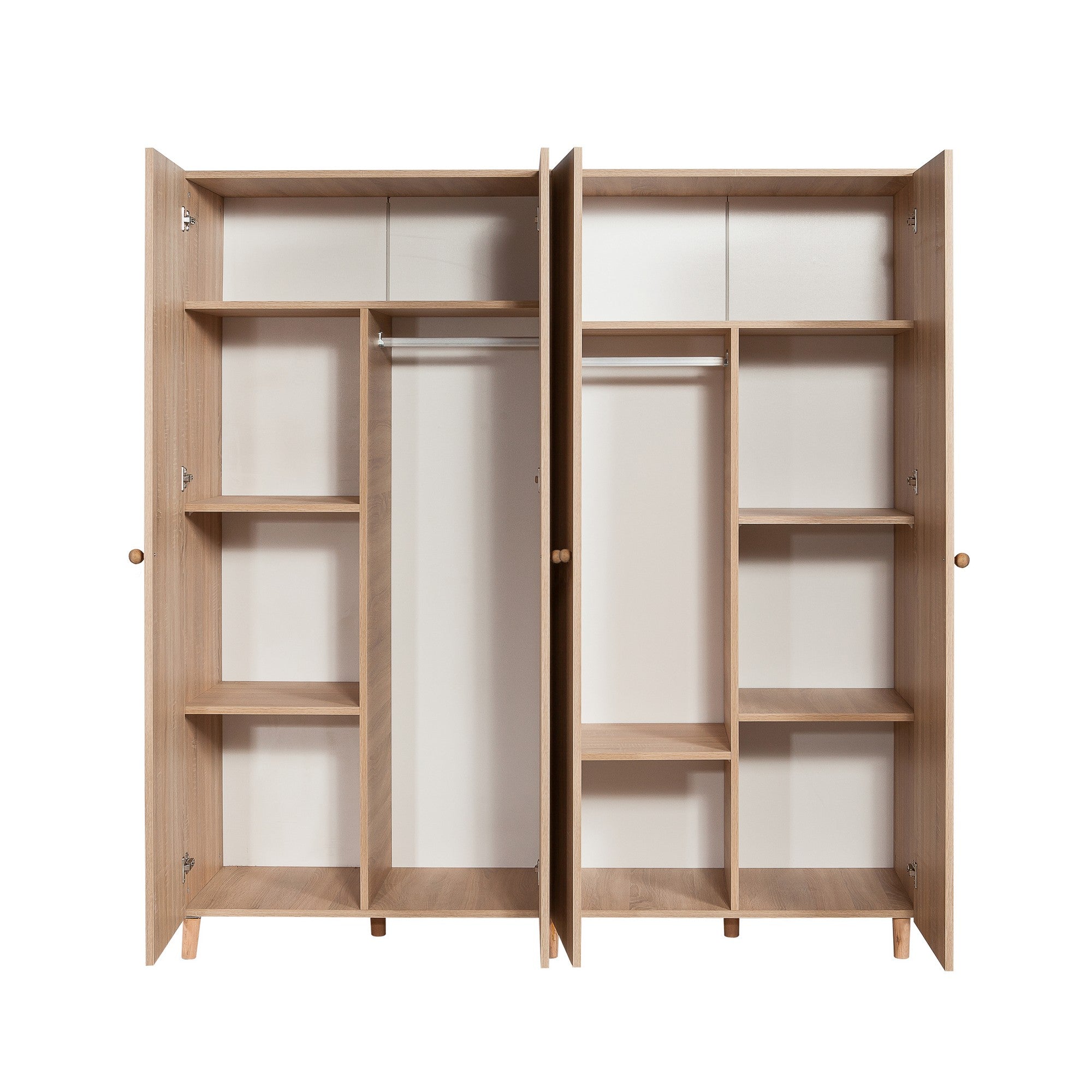 Guarda-roupa elegante – 180 x 192 x 52 cm – Cor Sonomo – Aglomerado 100% revestido em melamina