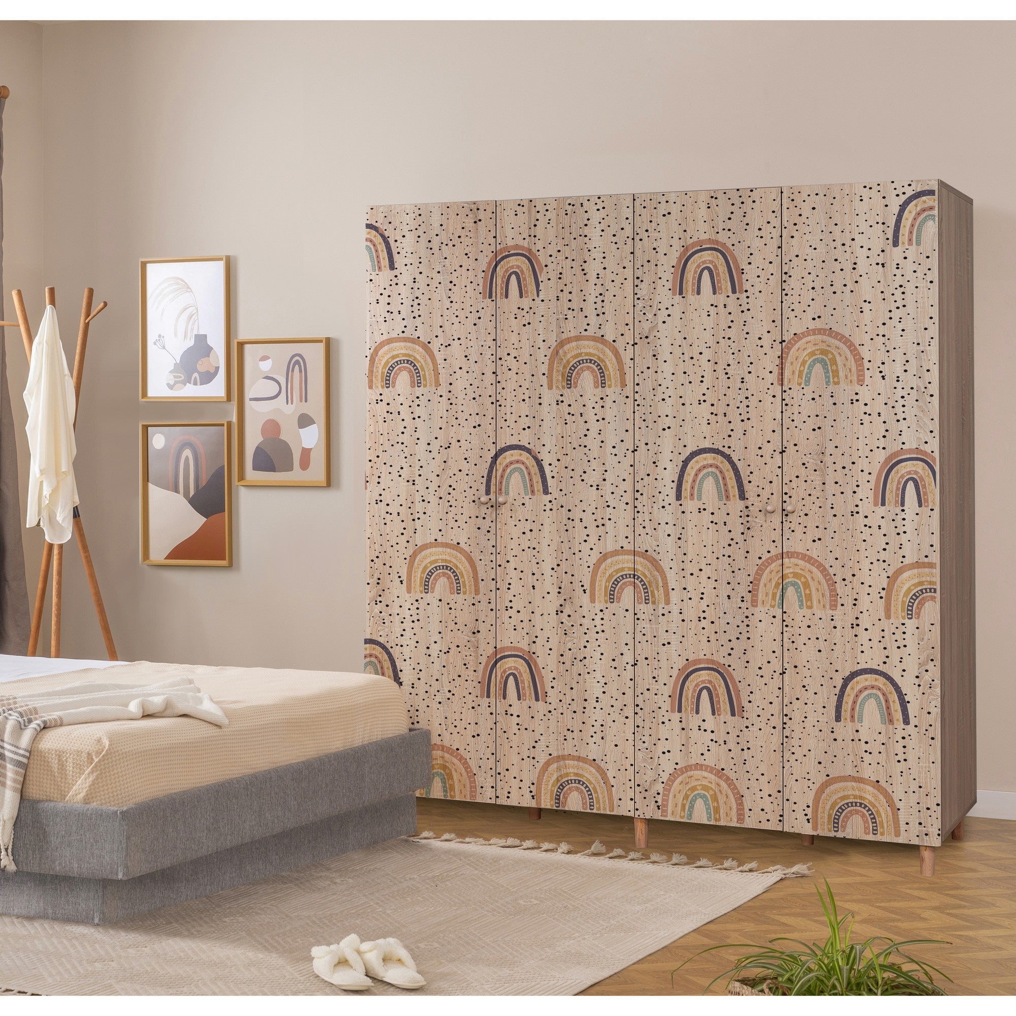 Guarda-roupa – 180 x 192 x 52 cm – Cor Sonomo – Aglomerado