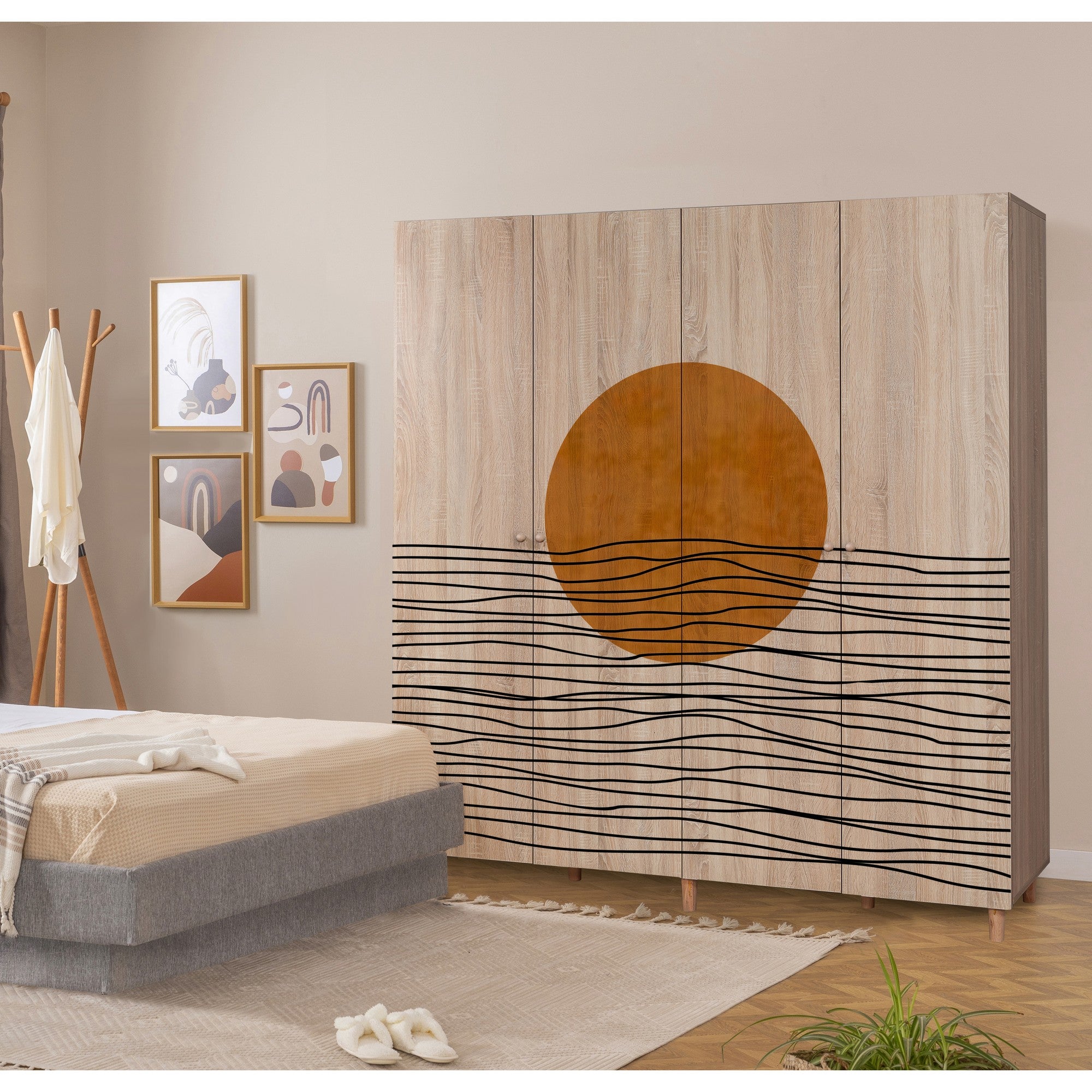 Guarda-roupa elegante – 180 x 192 x 52 cm – Sonomo – Aglomerado