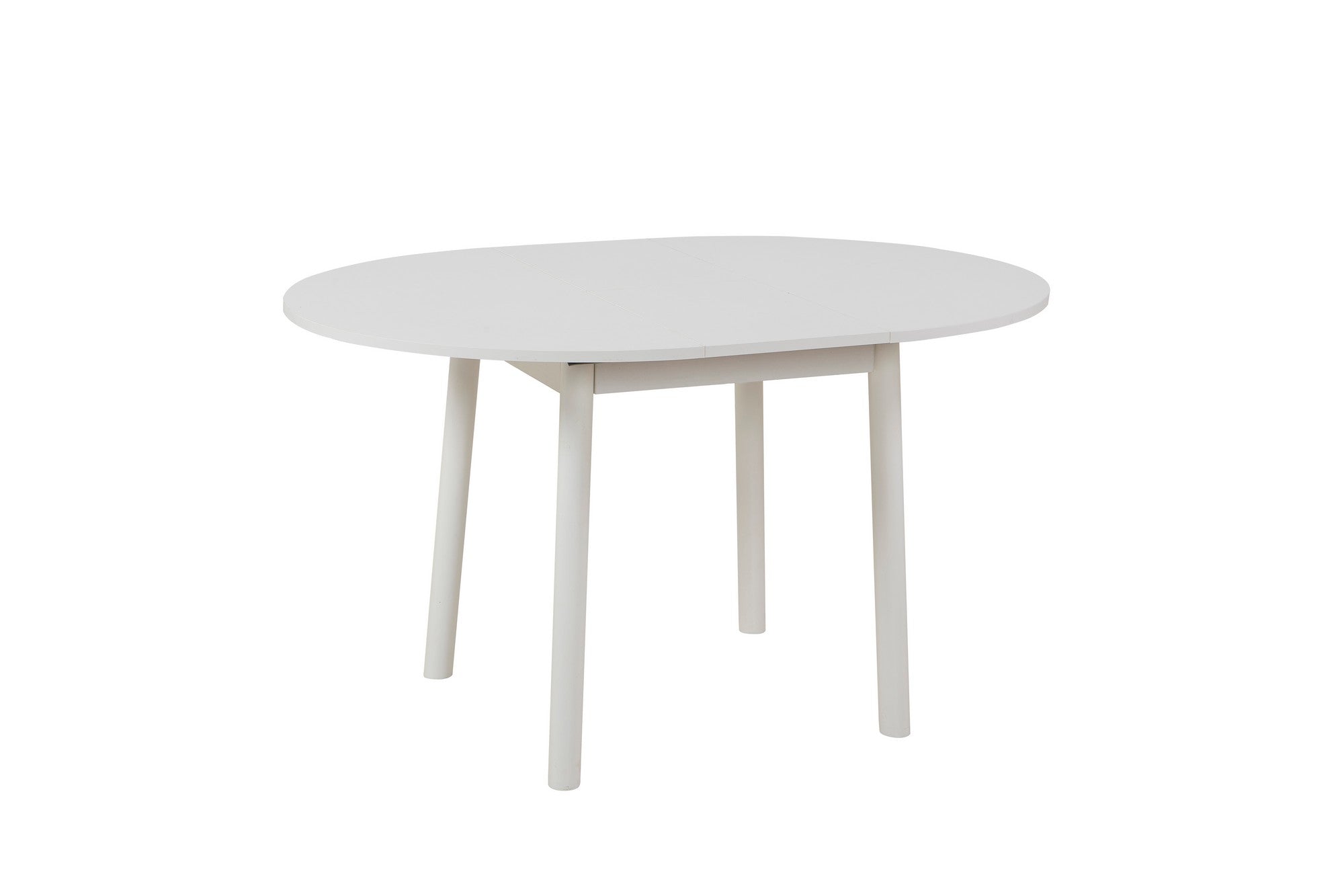 Conjunto de mesa de jantar extensível e cadeiras (5 peças), branco, 100-139 cm | Painel de partículas 100% revestido em melamina, pernas de madeira de faia | Elegante e funcional para refeições modernas