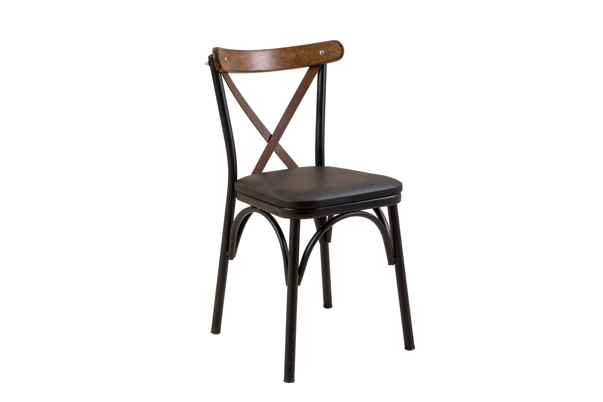 Conjunto de mesa de jantar extensível e cadeiras (5 peças), preto e nogueira, 100 cm | Painel de partículas 100% revestido em melamina, pernas de madeira de faia | Elegante e funcional para espaços de jantar modernos