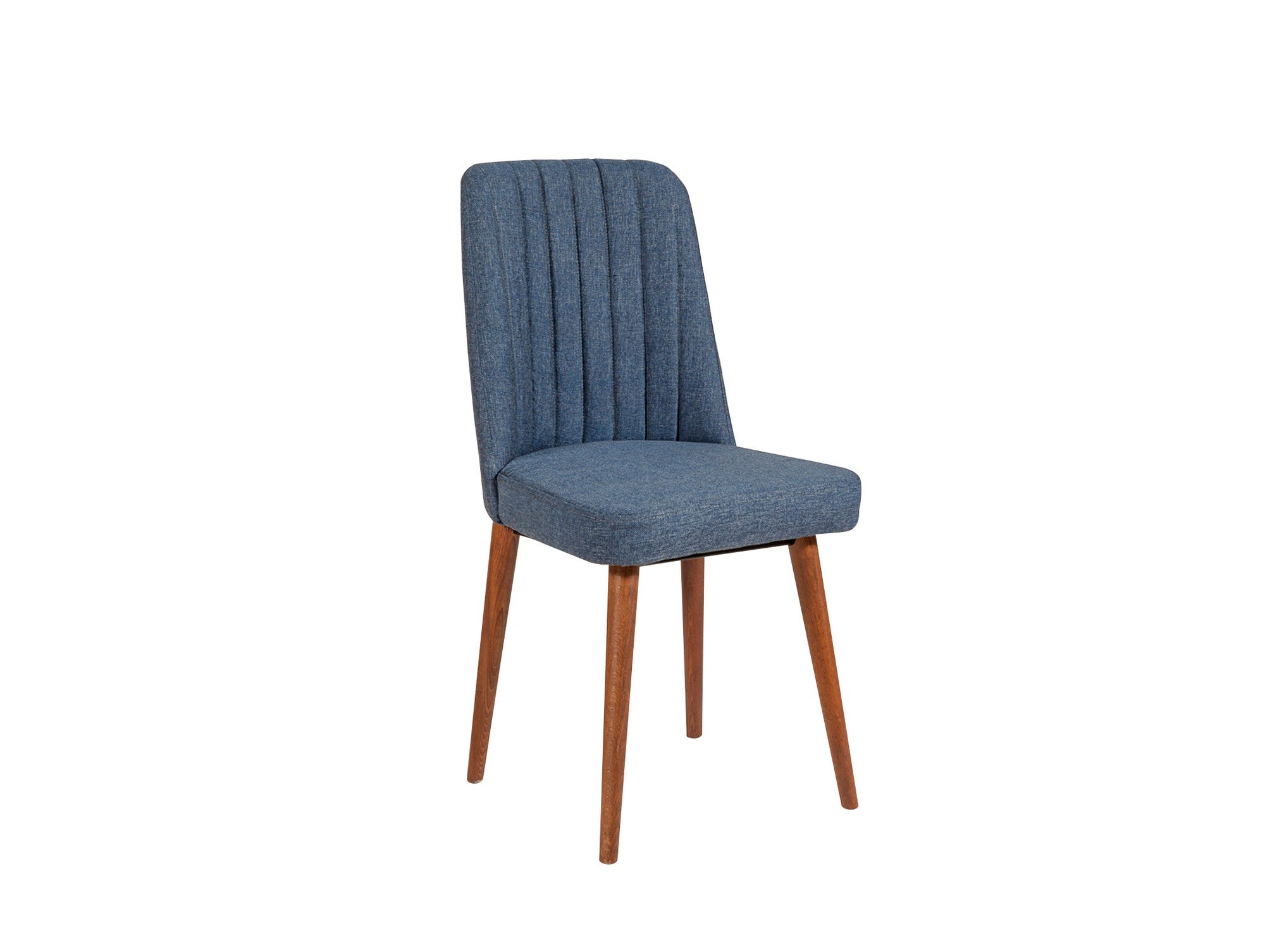 Conjunto de mesa de jantar extensível e cadeiras (5 peças), nogueira e azul-marinho, 100 cm (aberto: 139 cm) | 100% revestido em melamina, 18 mm de espessura | Elegante e funcional para refeições modernas
