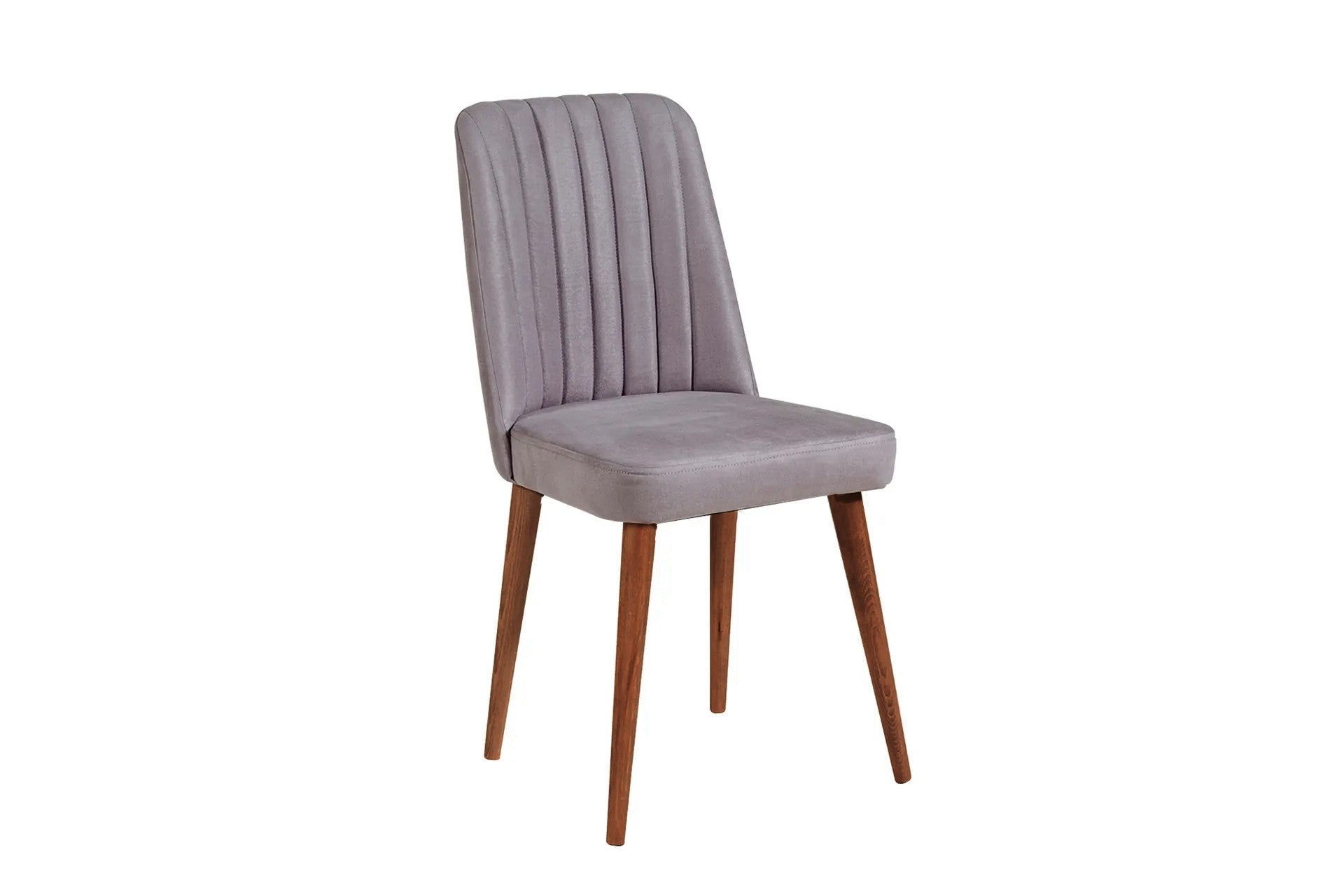 Conjunto de mesa de jantar extensível e cadeiras (5 peças), nogueira e cinza, 100 cm (aberto: 139 cm) | 100% revestido em melamina, 18 mm de espessura | Elegante e funcional para refeições modernas