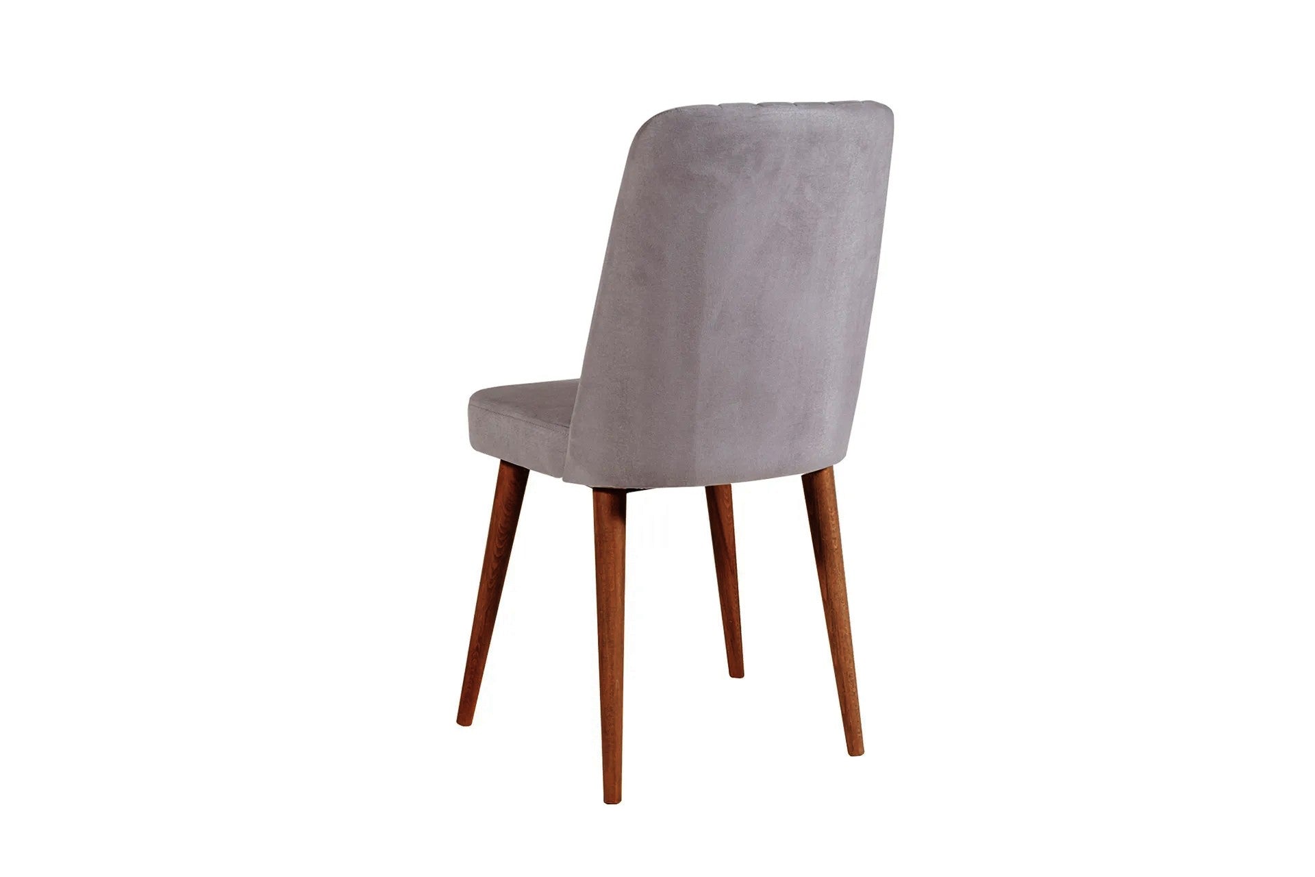 Conjunto de mesa de jantar extensível e cadeiras (5 peças), nogueira e cinza, 100 cm (aberto: 139 cm) | 100% revestido em melamina, 18 mm de espessura | Elegante e funcional para refeições modernas