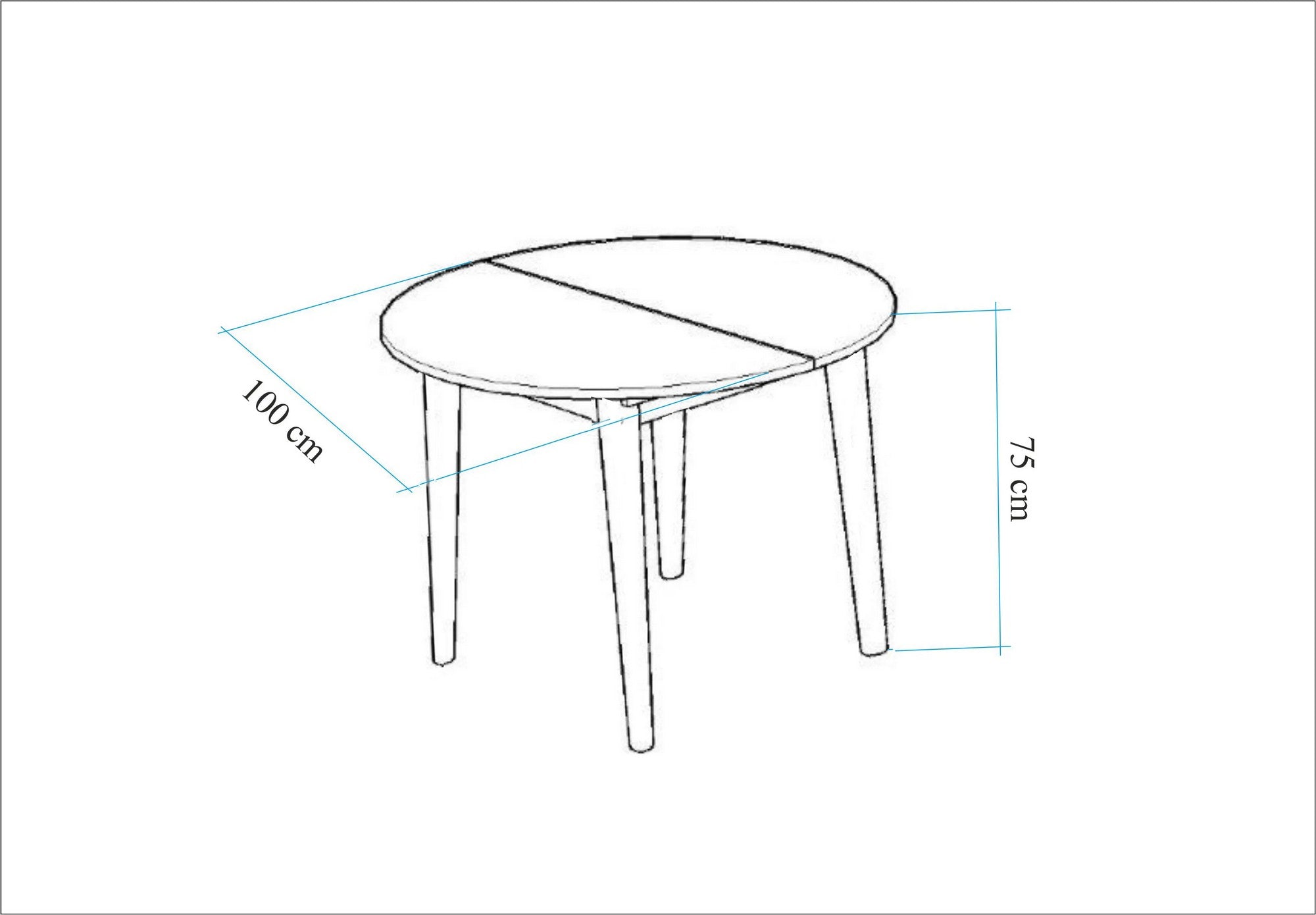 Conjunto de mesa de jantar extensível e cadeiras (5 peças), pinho atlântico e pedra, 100 cm (aberto: 139 cm) | 100% revestido em melamina, 18 mm de espessura | Elegante e funcional para espaços de jantar modernos